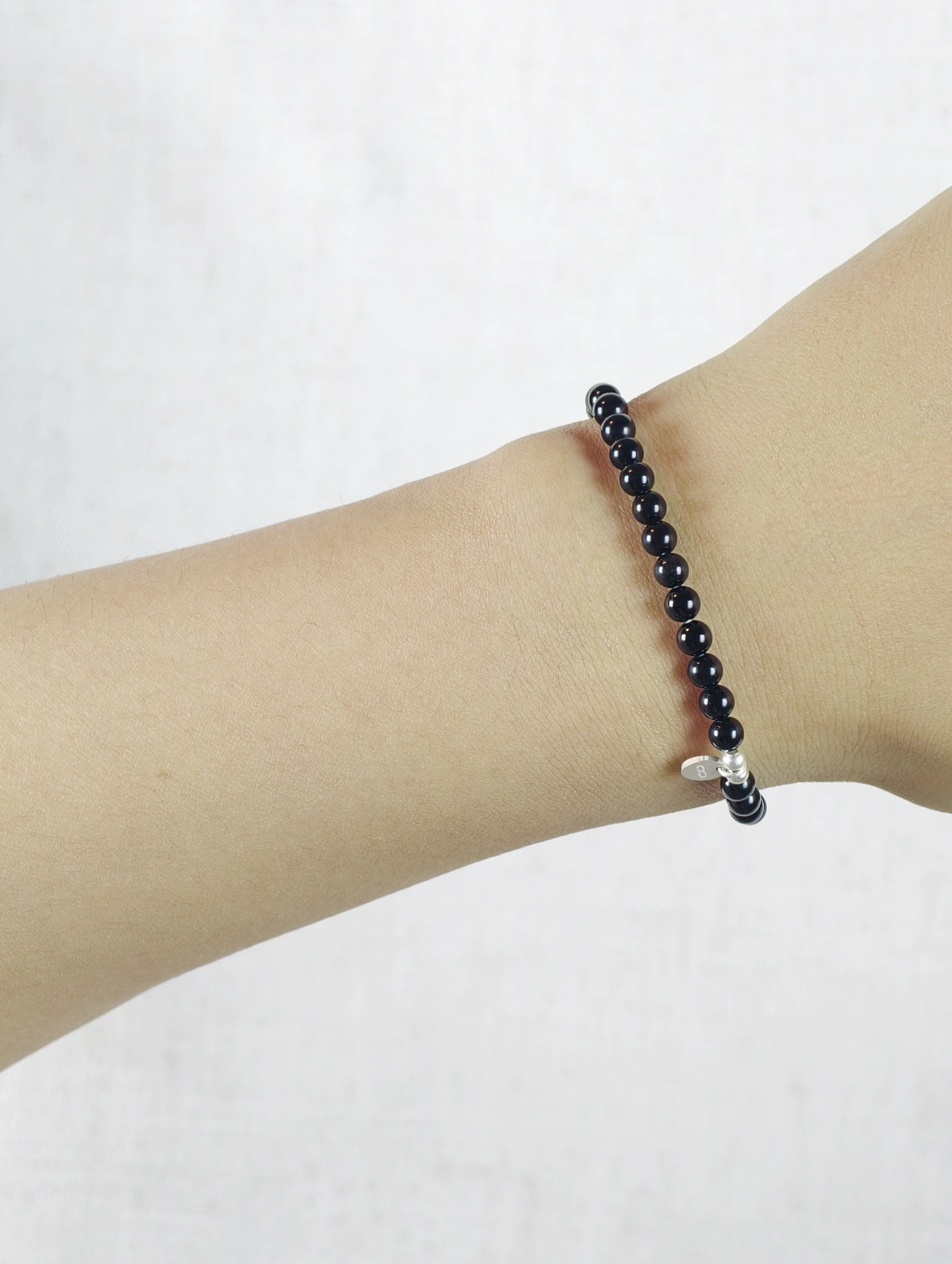 Schwarzer Onyx 925er Sterlingsilber Armband