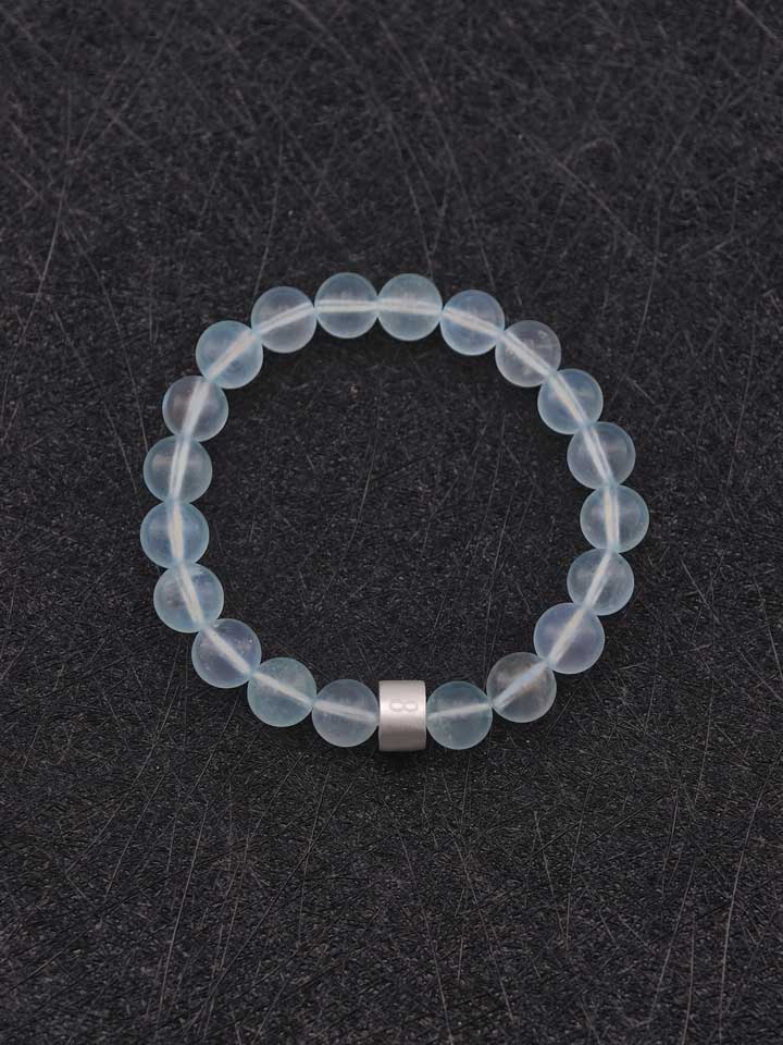 Pulsera de Aguamarina con Tubos de Plata 925