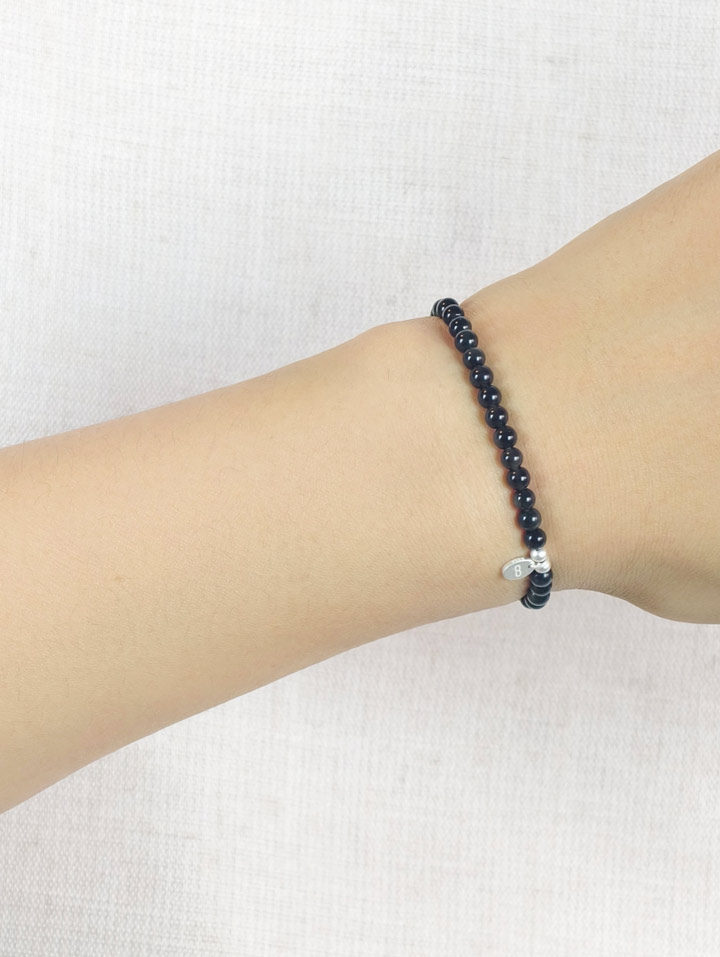 Rainbow Obsidian 925 Sterling Silver Energy Bracelet