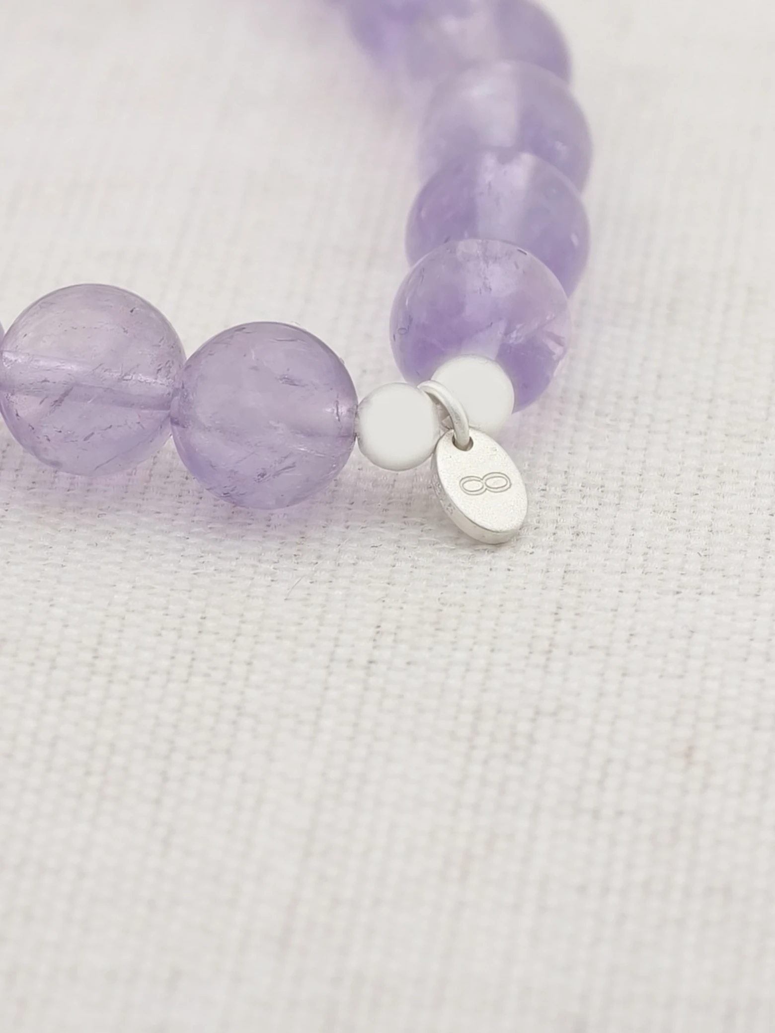 Lavender Amethyst 925 Sterling Silver Energy Bracelet