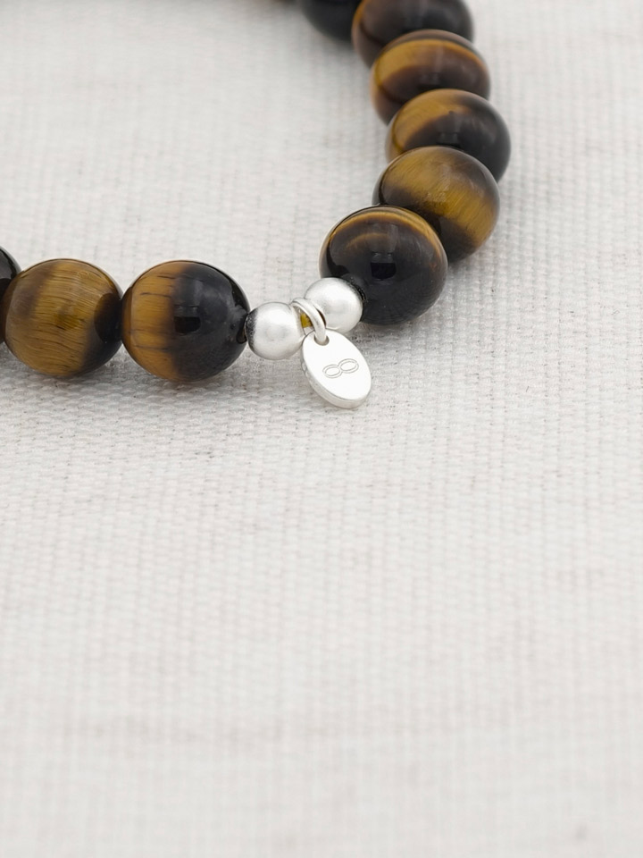 Golden Tiger's Eye 925 Sterling Silver Energy Bracelet