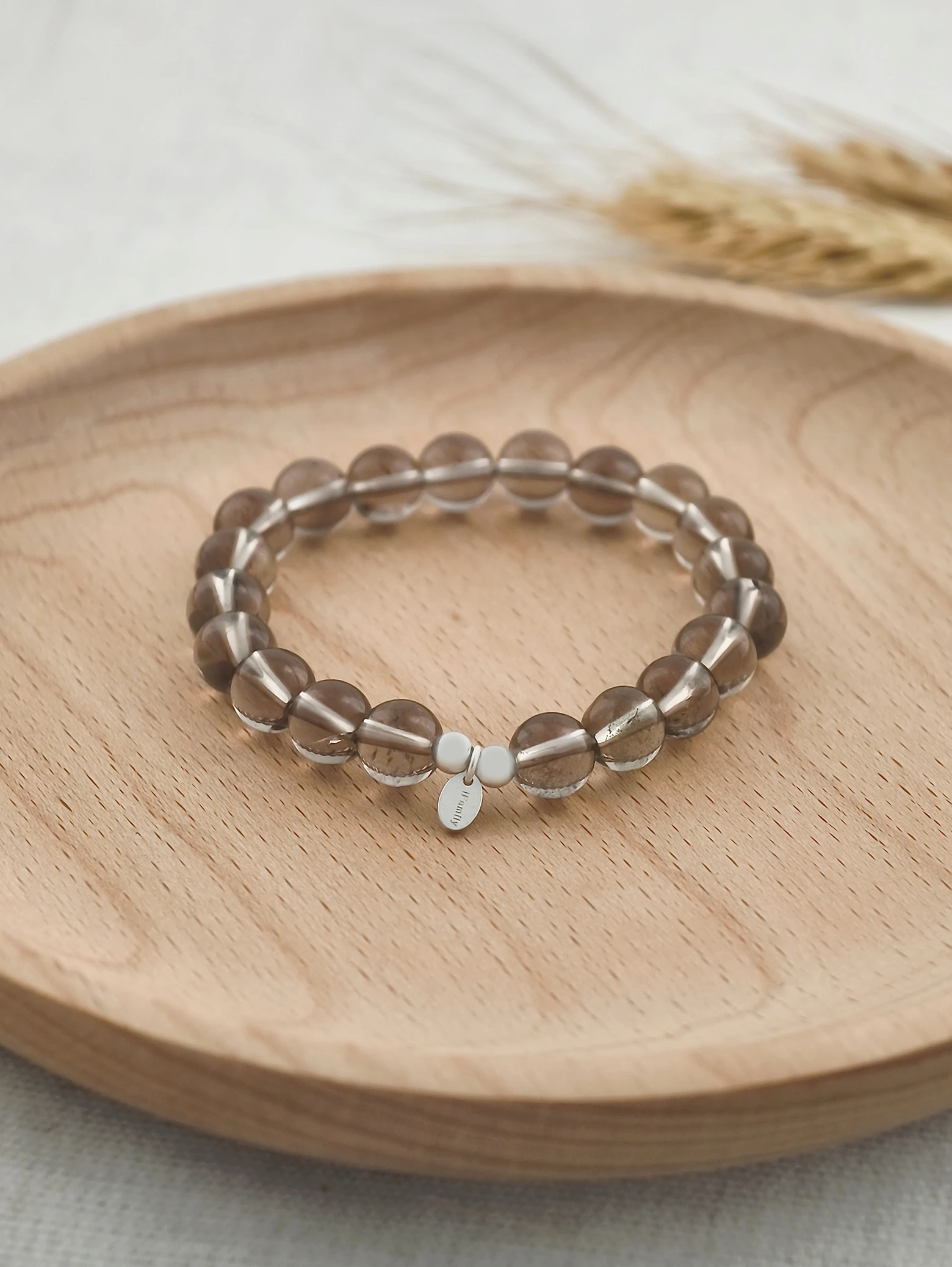 Smoky Quartz 925 Sterling Silver Energy Bracelet
