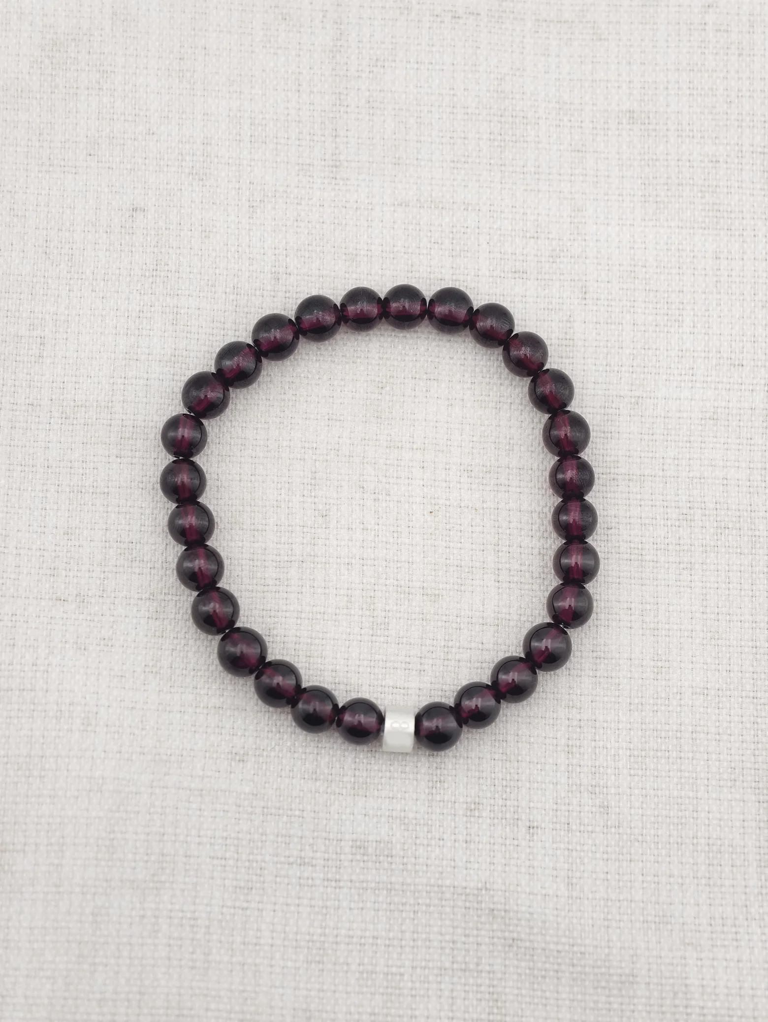 Premium Rhodolith Granat-Armband mit 925er Silber Röhrchen