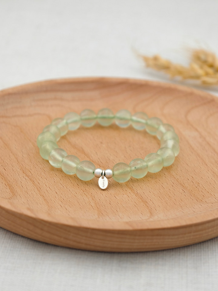 Bracelet en Préhnite et Argent Sterling 925