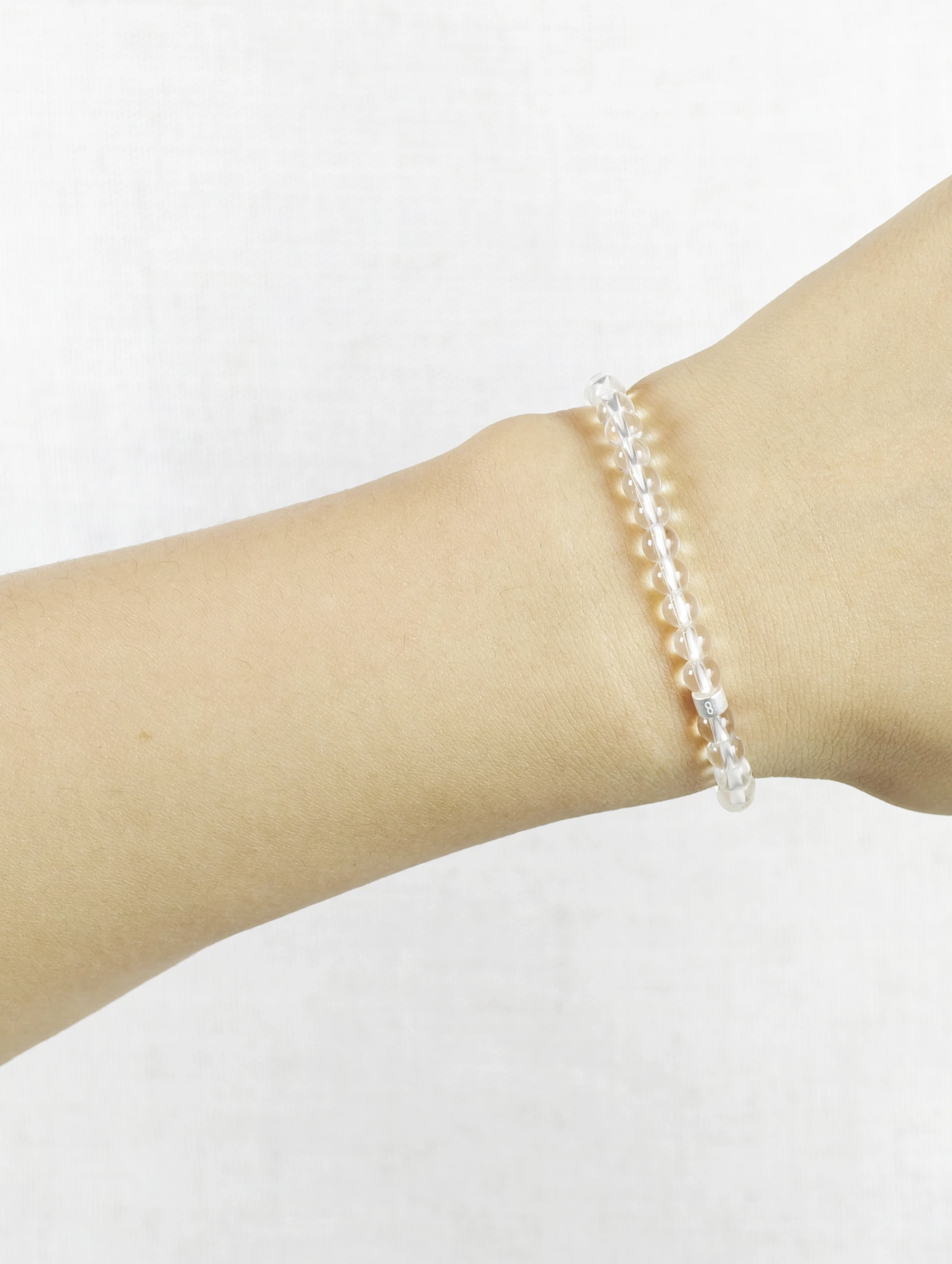 Bracelet Cristal de Roche avec Tubes en Argent 925