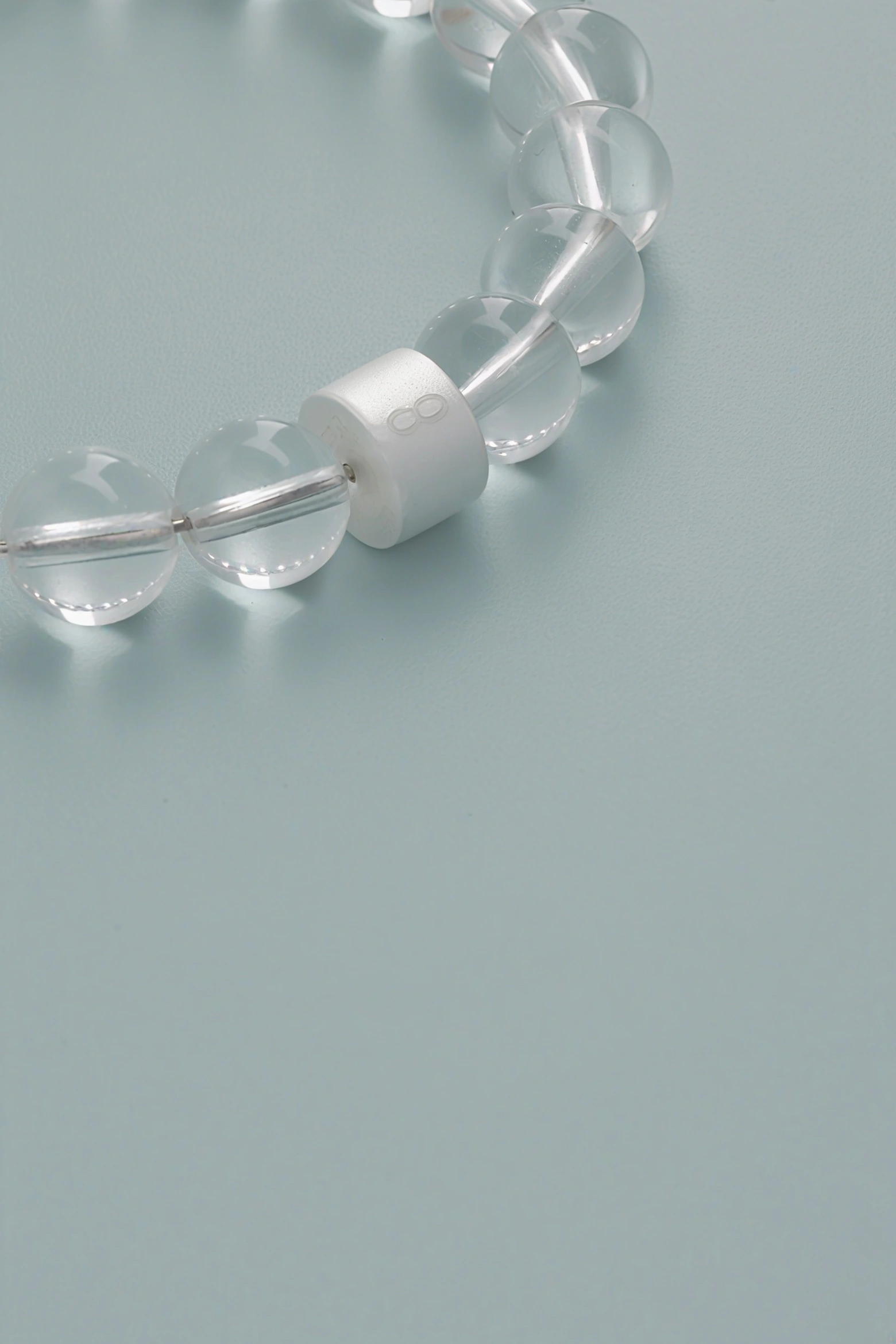 Pulsera de Cristal de Roca con Tubos de Plata 925