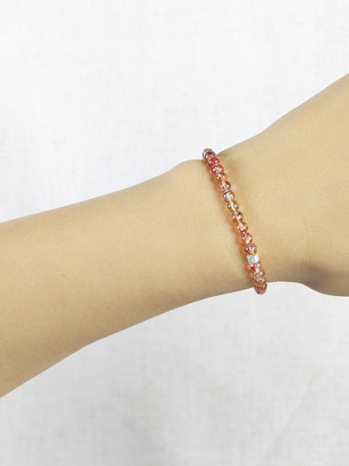 Super Seven Energy Bracelet with 925 Silver Tubes