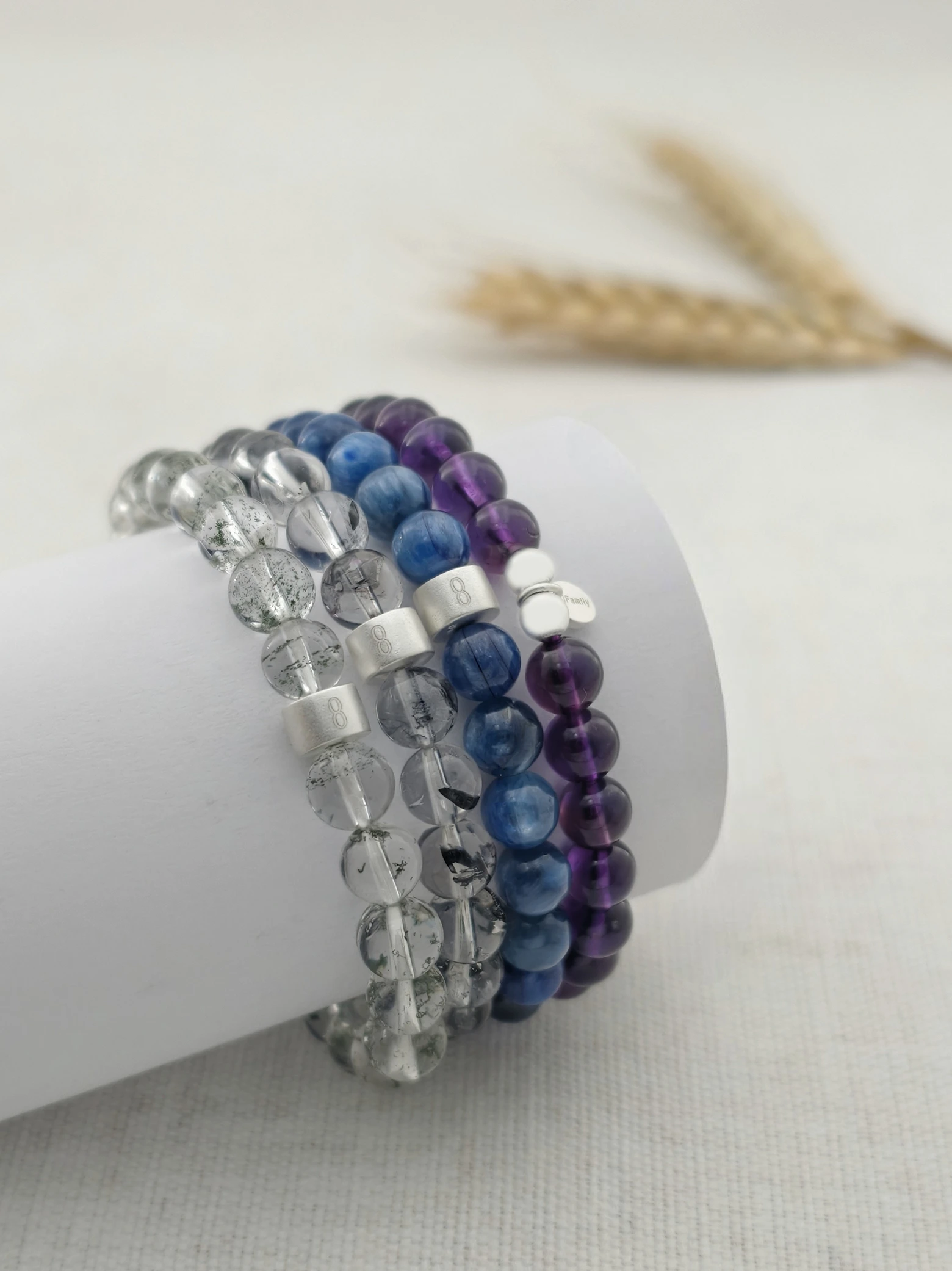 Set de Bracelets Vierge Gemmes & Argent 925