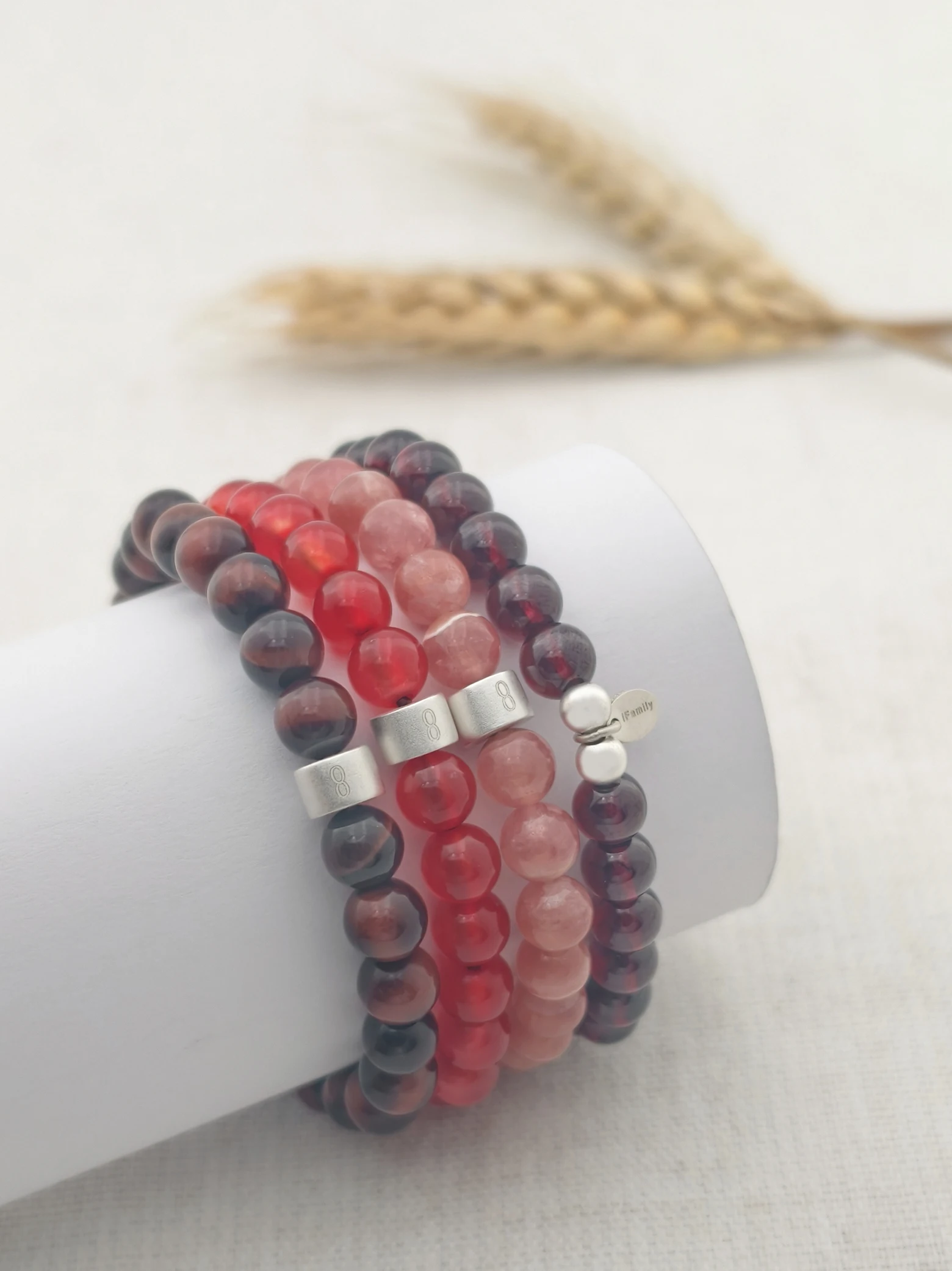 Vitale Energie Edelstein Armband-Set mit 925 Silber