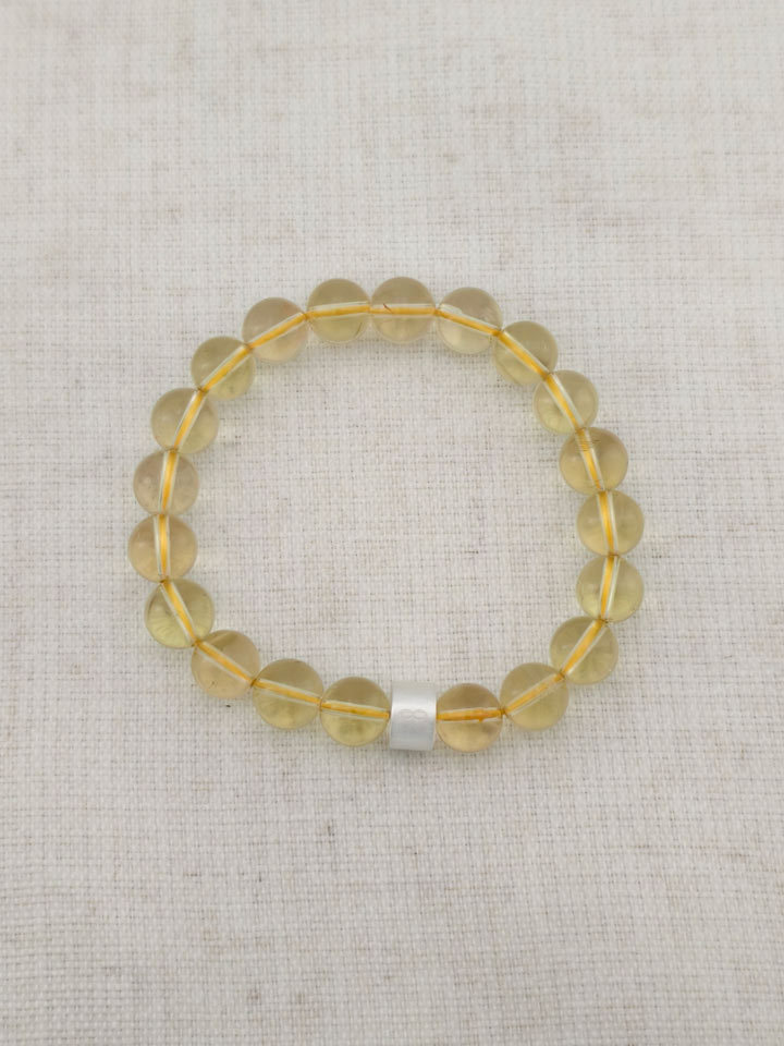 Citrin-Armband mit 925er Silber Röhrchen