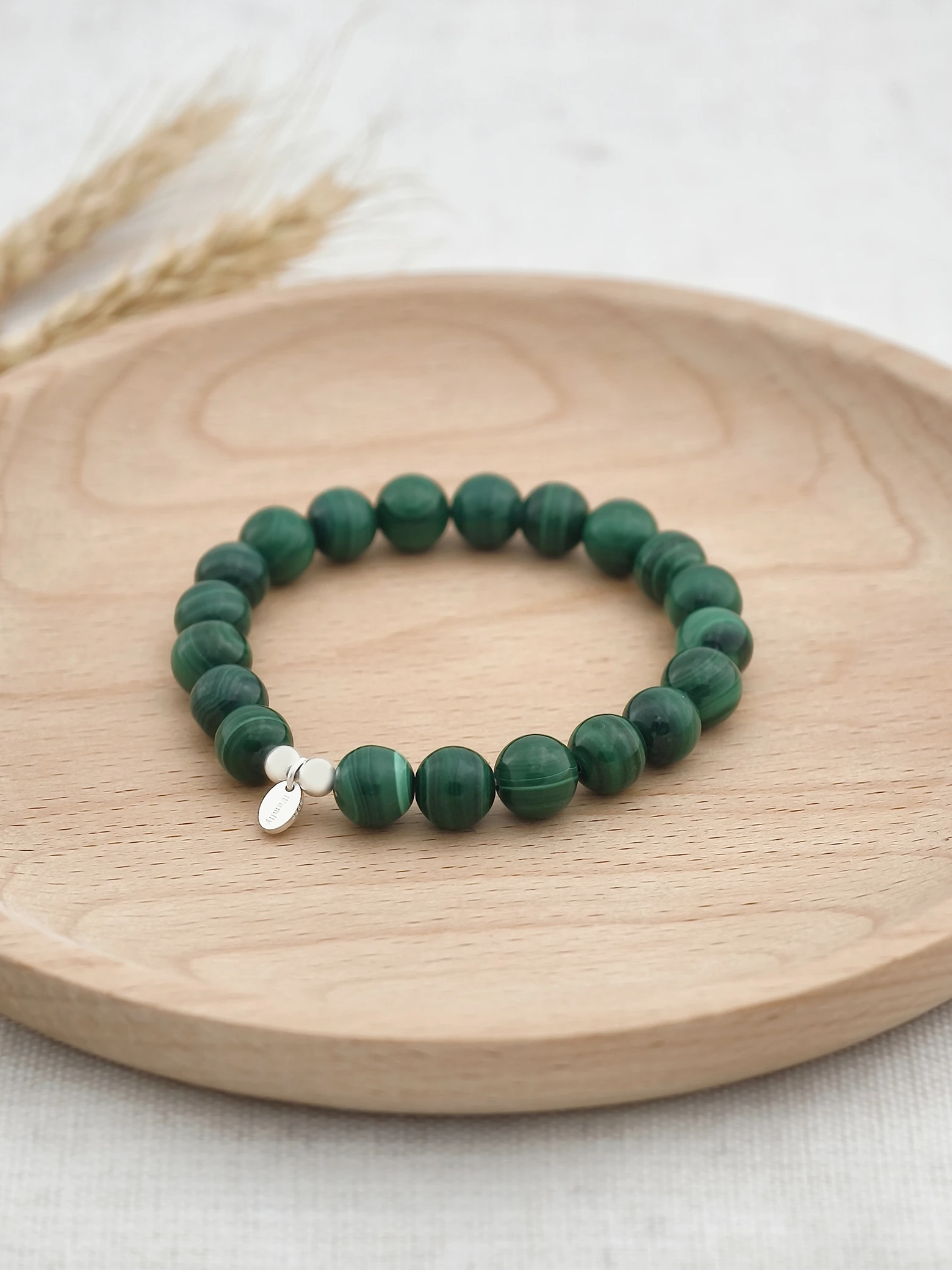 Malachit 925er Sterlingsilber Armband