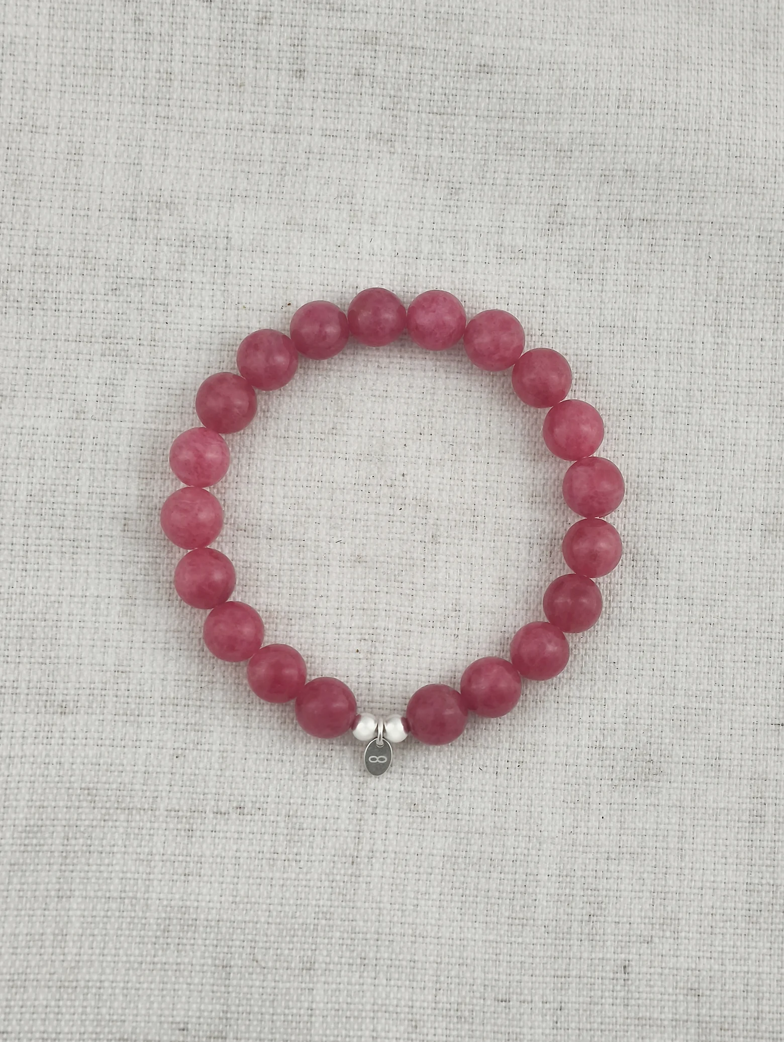 Rhodonite 925 Sterling Silver Energy Bracelet