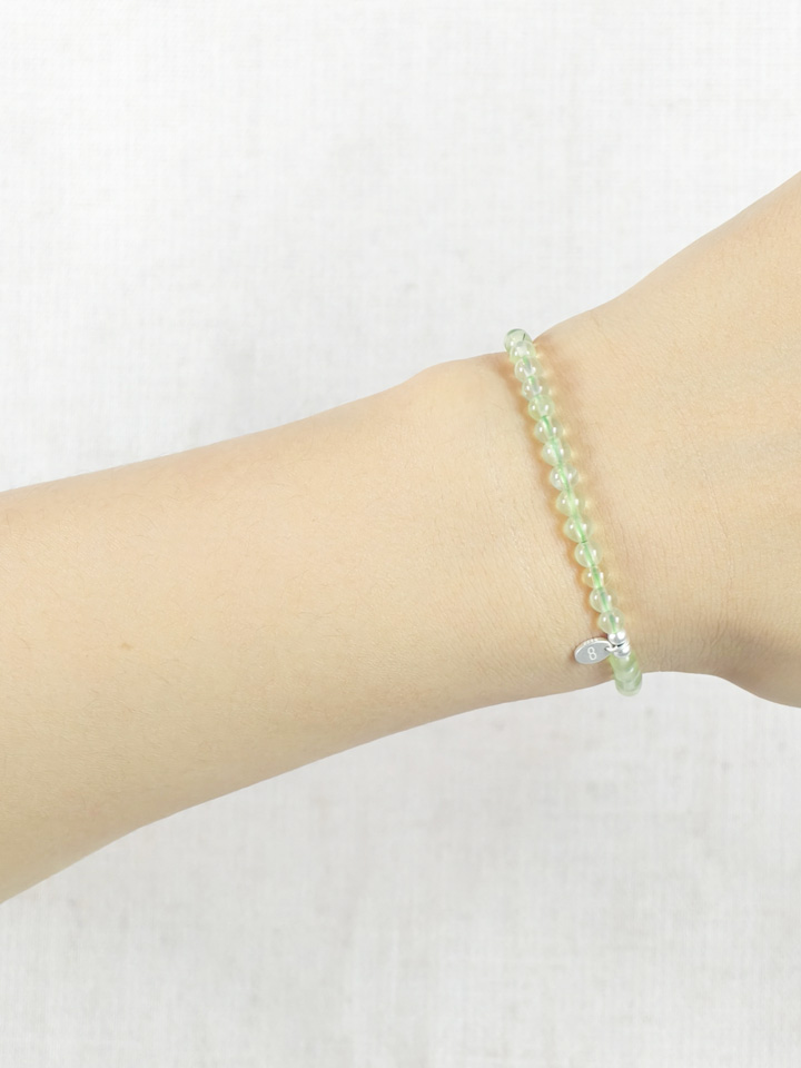 Bracelet en Préhnite et Argent Sterling 925