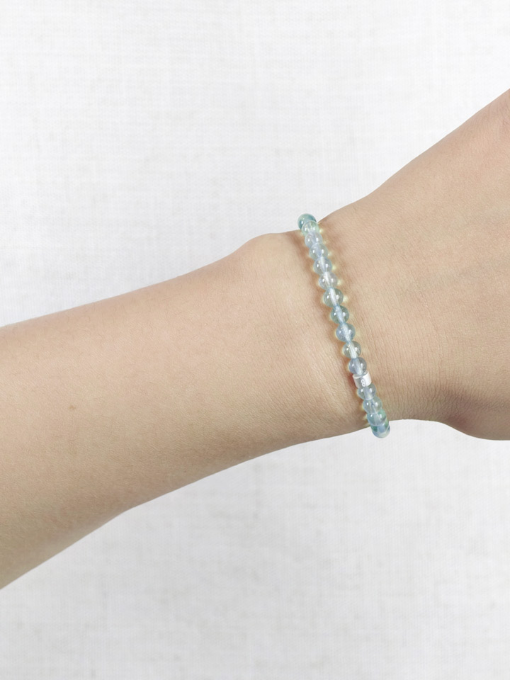 Pulsera de Aguamarina con Tubos de Plata 925