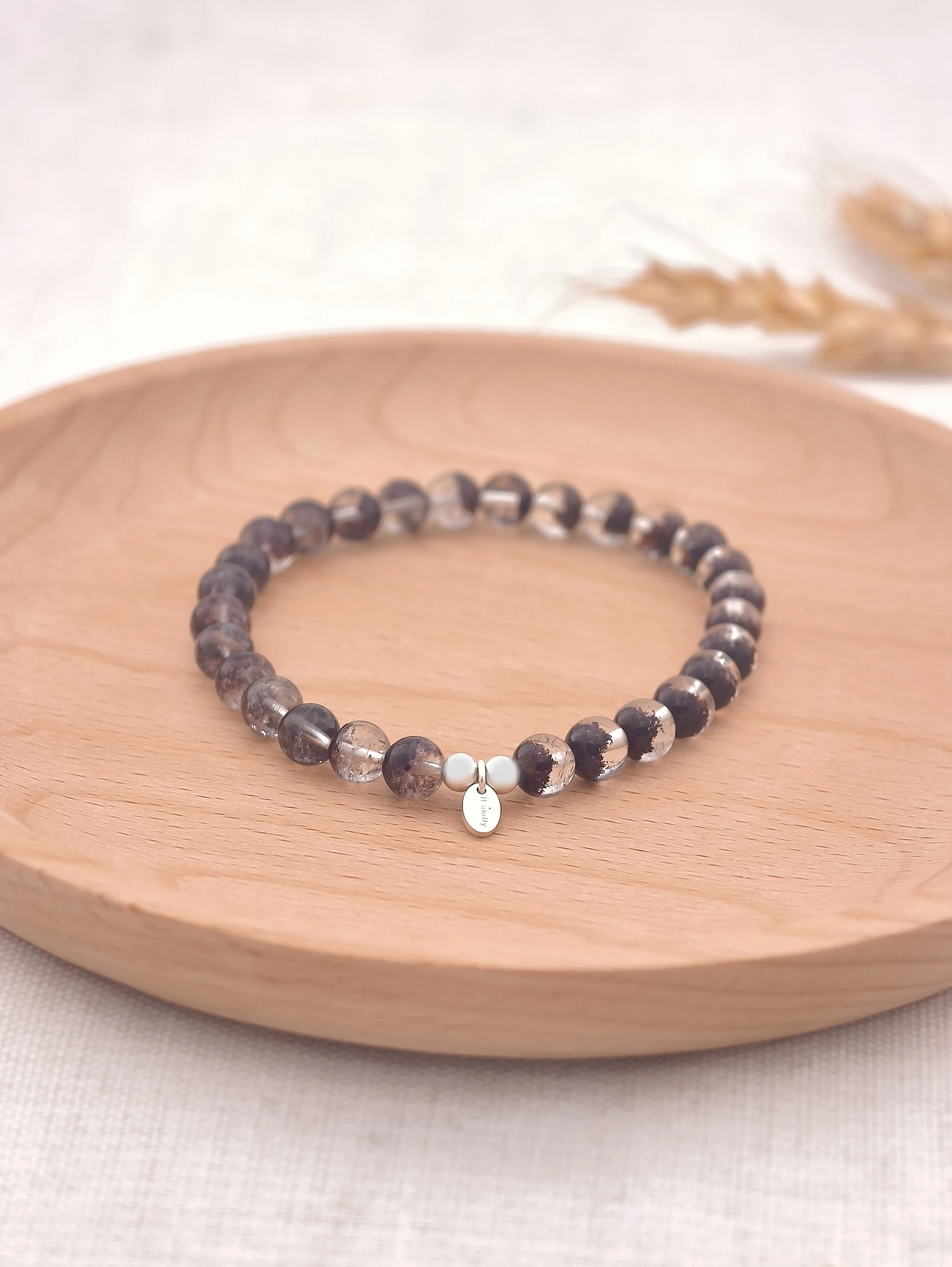 Rot-Phantomquarz Armband aus 925 Sterling Silber