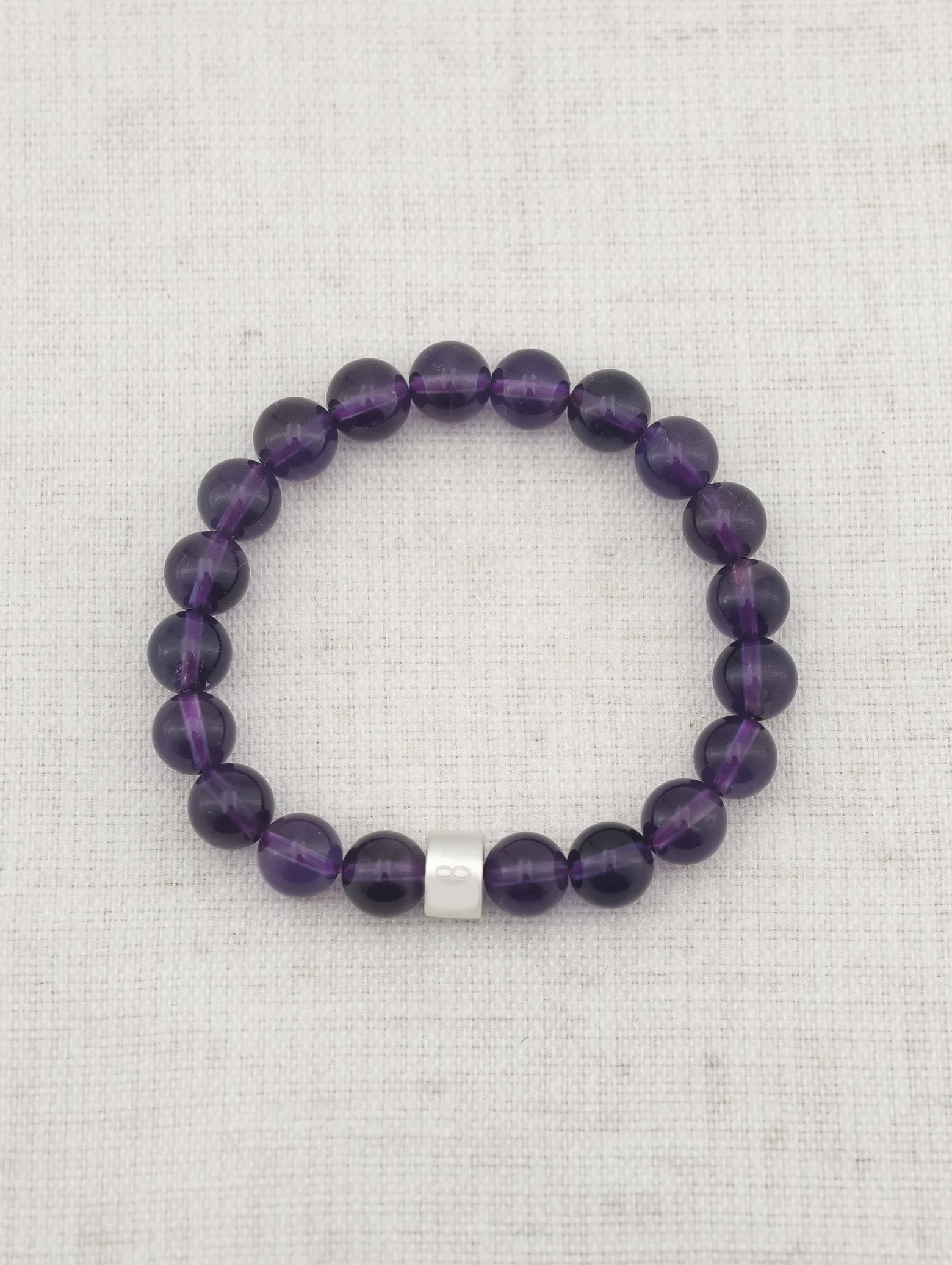 Uruguayan Amethyst Energy Bracelet with 925 Silver Tubes