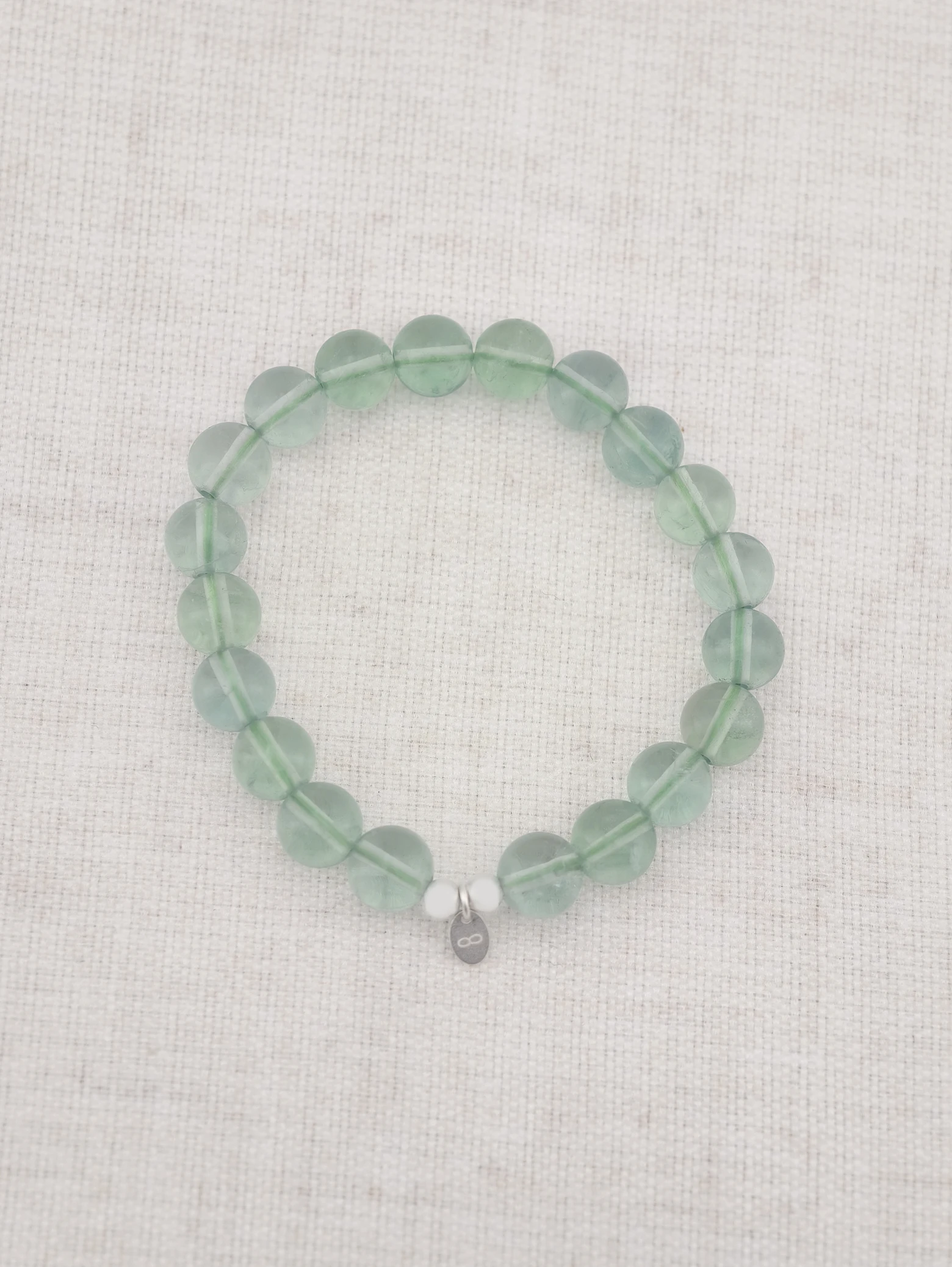 Pulsera de Fluorita Verde y Plata de Ley 925