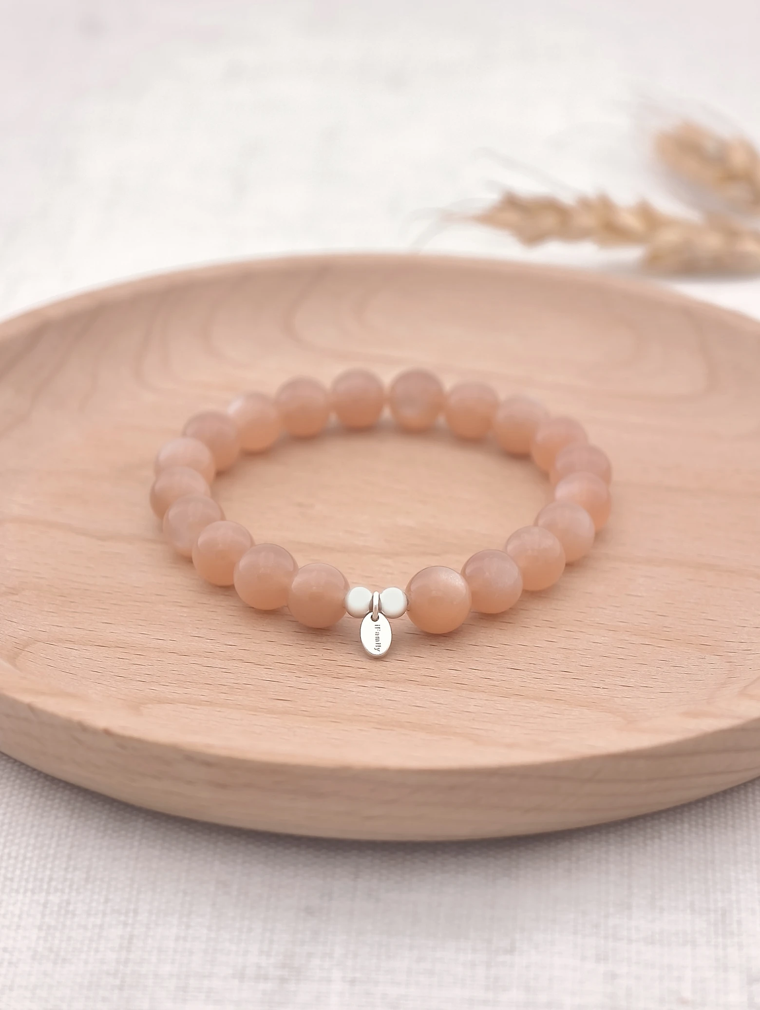 Orange Moonstone 925 Sterling Silver Energy Bracelet