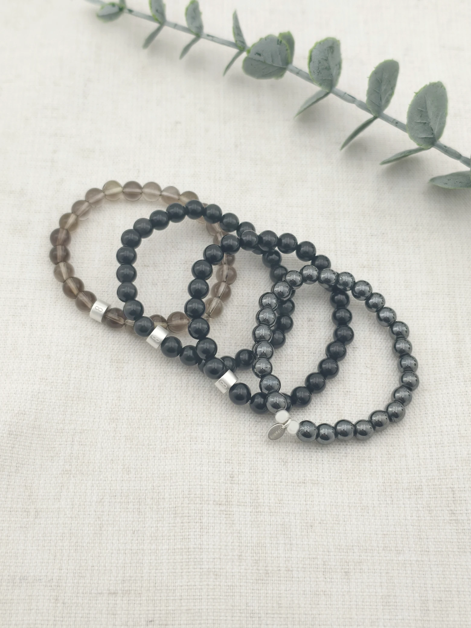 Set de Bracelets Bouclier Gardien en Pierres & Argent 925