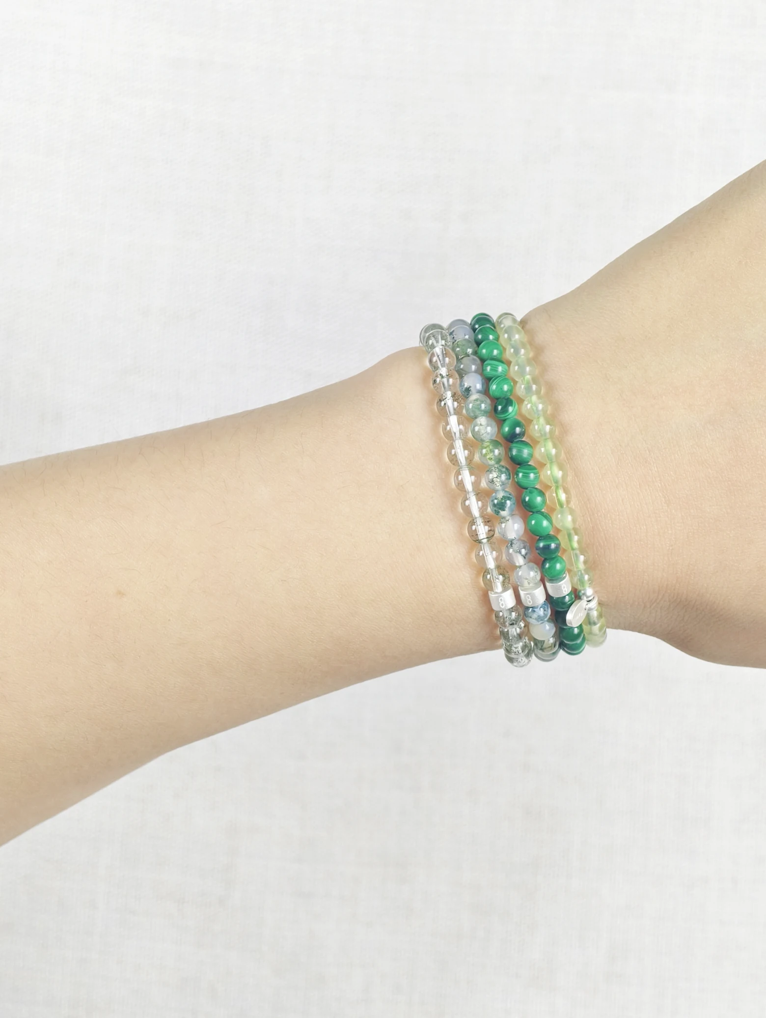 Balance & Wohlstand Edelstein Armband-Set mit 925 Silber