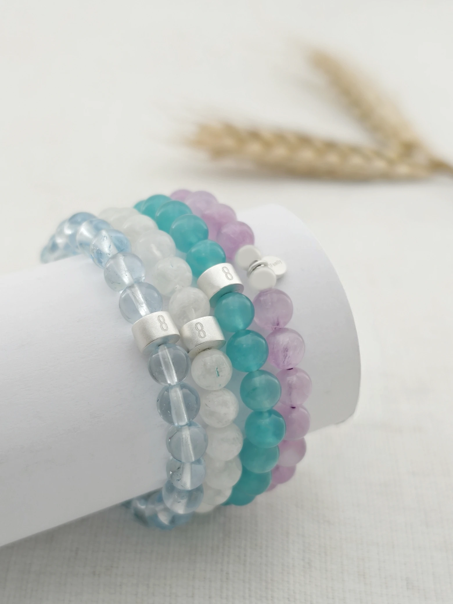 Set de Pulseras Acuario Gemas & Plata 925