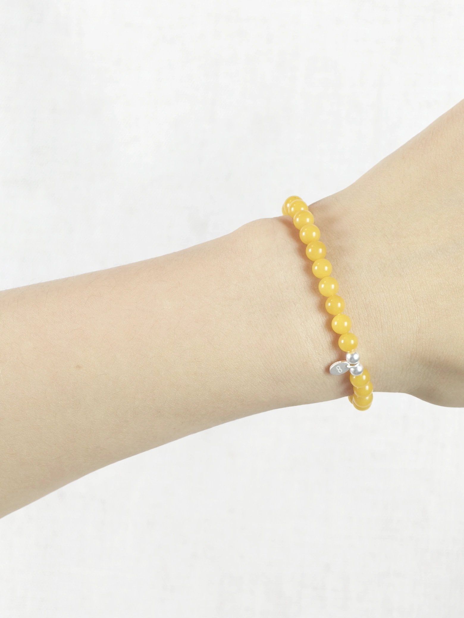 Marbled Butterscotch Amber 925 Sterling Silver Energy Bracelet