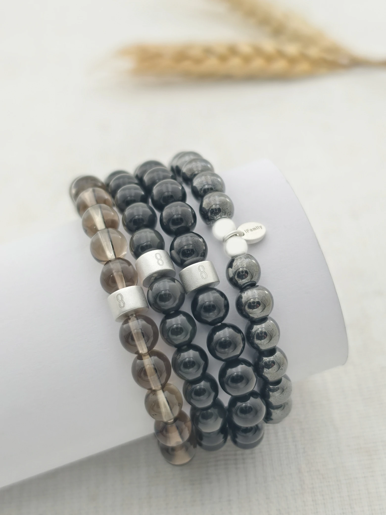 Set de Bracelets Bouclier Gardien en Pierres & Argent 925