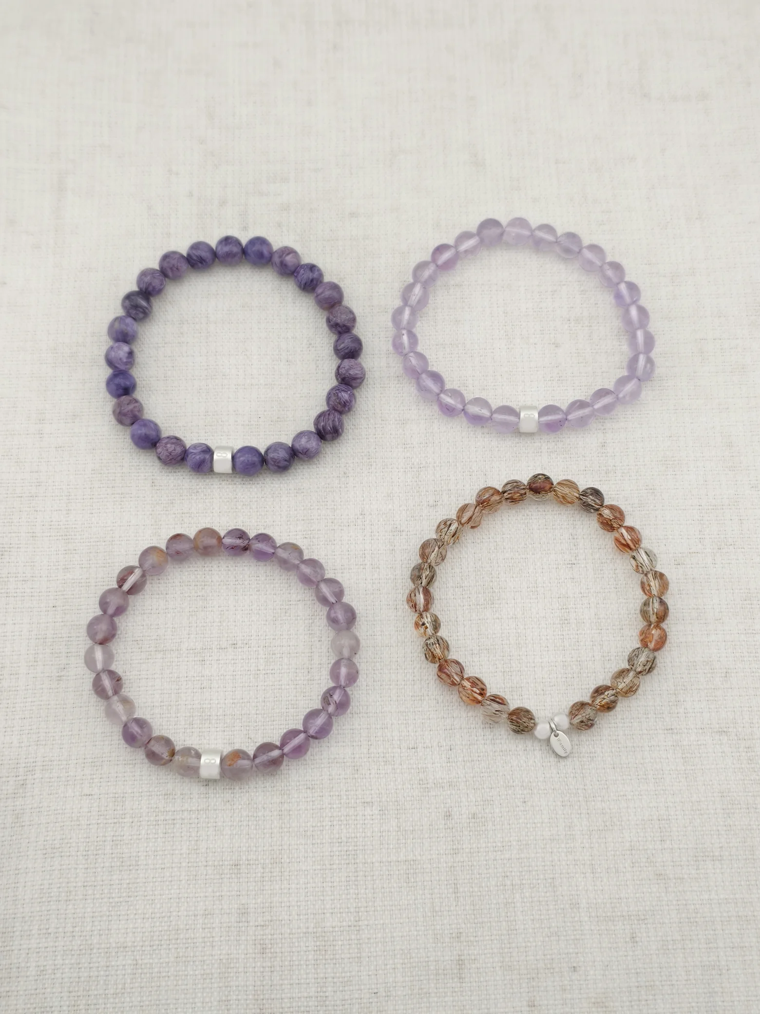 Tiefe Wandlung Edelstein Armband-Set mit 925 Silber