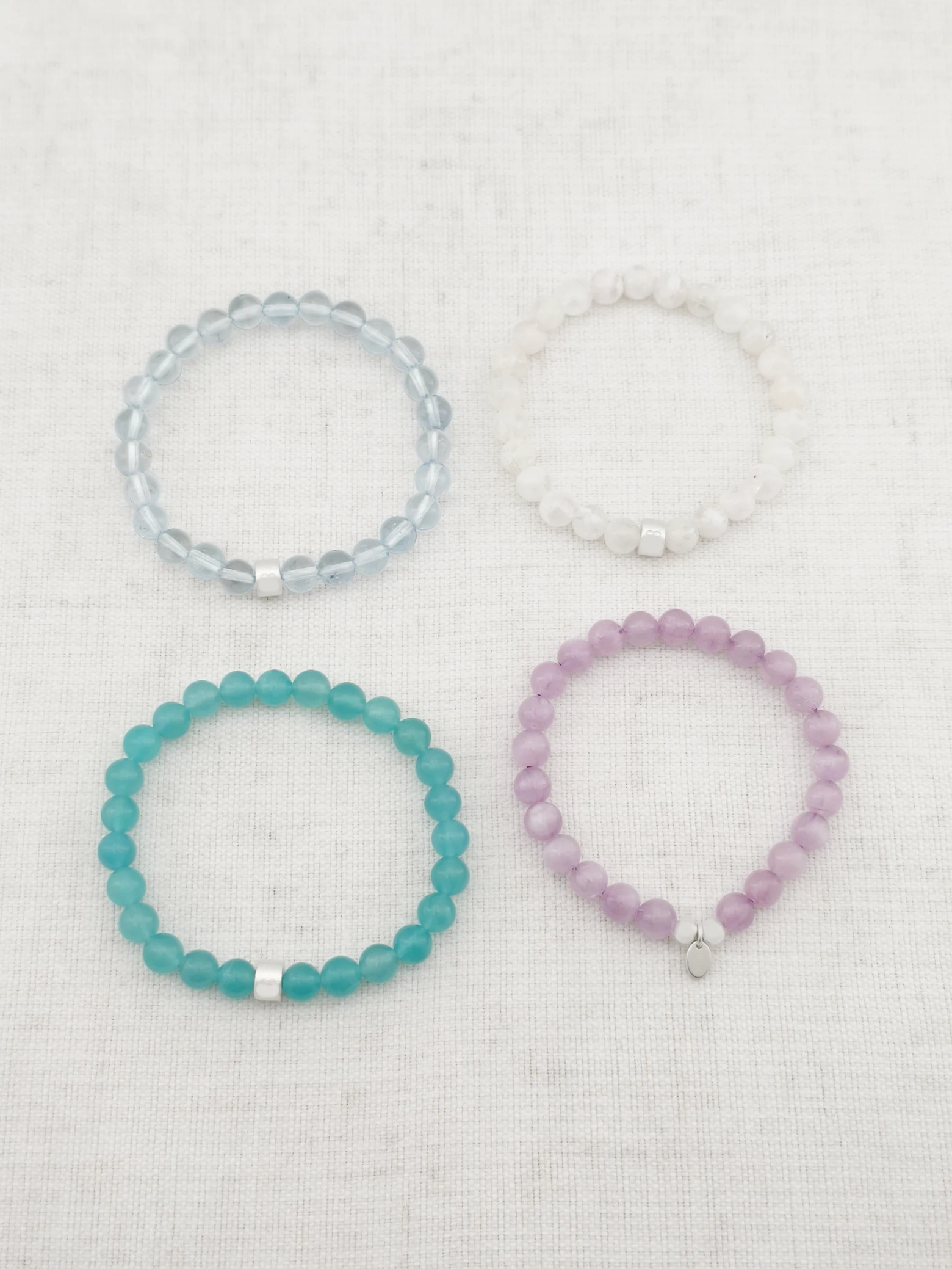 Set de Pulseras Acuario Gemas & Plata 925