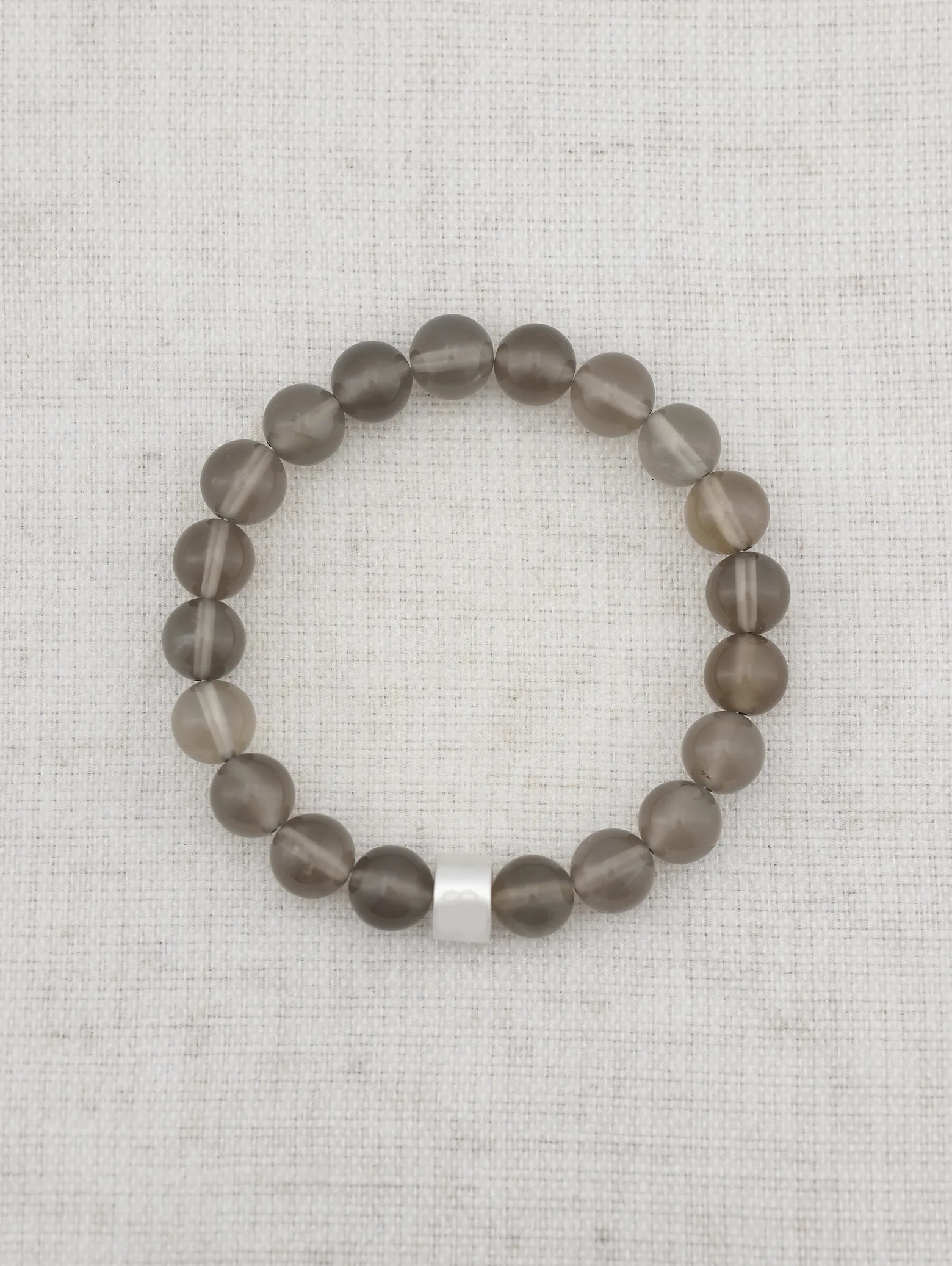Silberglanz-Mondstein Armband mit 925er Silber Röhrchen