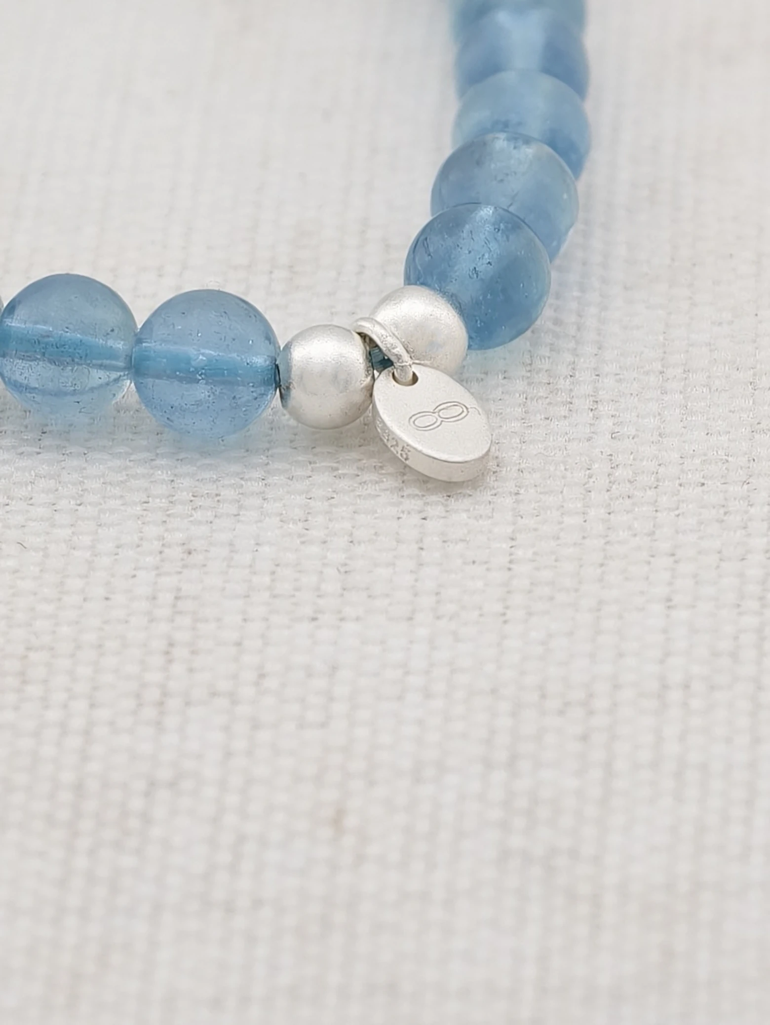 Pulsera de Aguamarina Azul Profundo y Plata de Ley 925