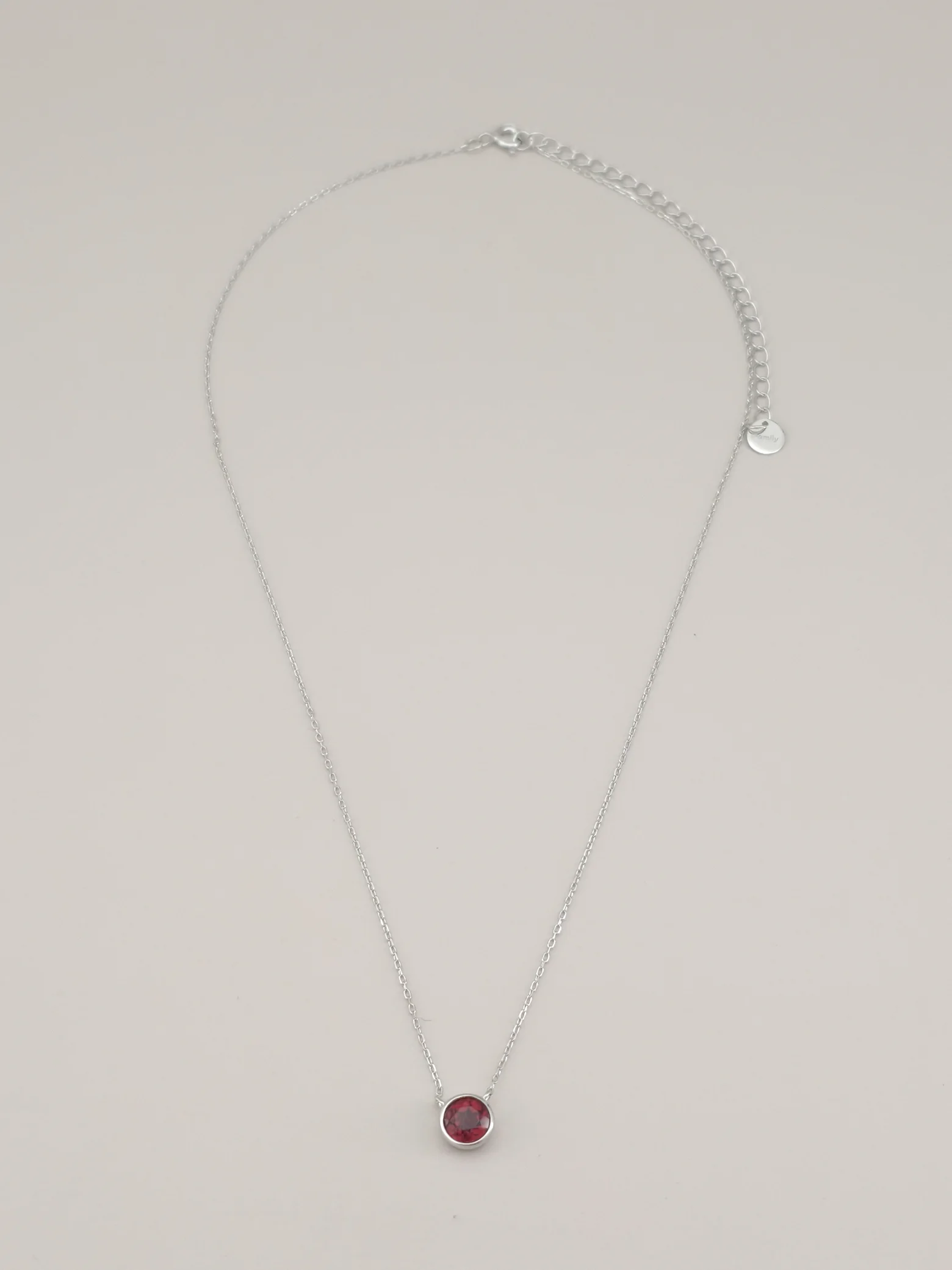 Natural Pyrope Garnet Bezel Solitaire Pendant Necklace S925
