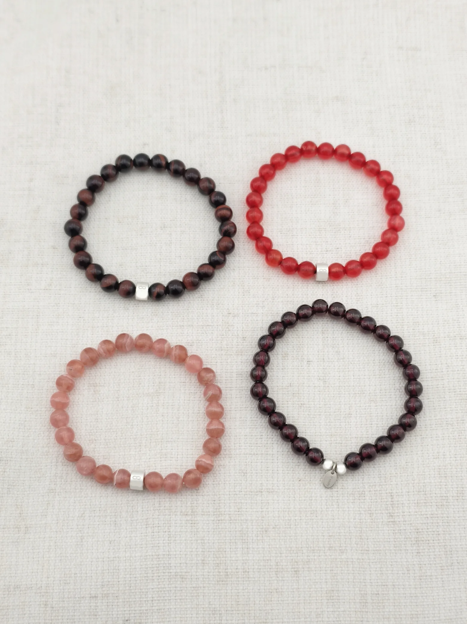 Vitale Energie Edelstein Armband-Set mit 925 Silber