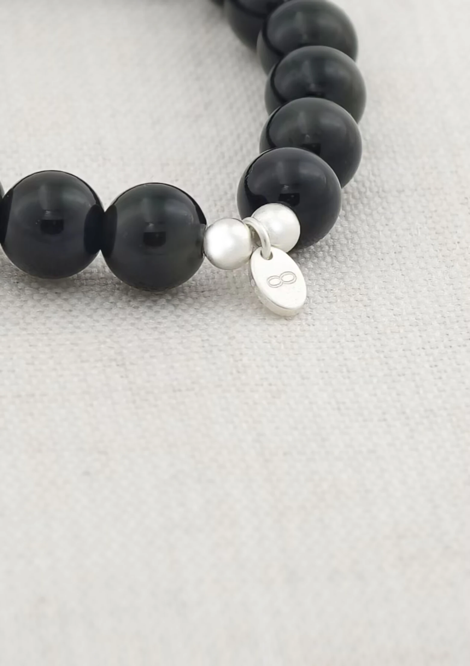 Rainbow Obsidian 925 Sterling Silver Energy Bracelet