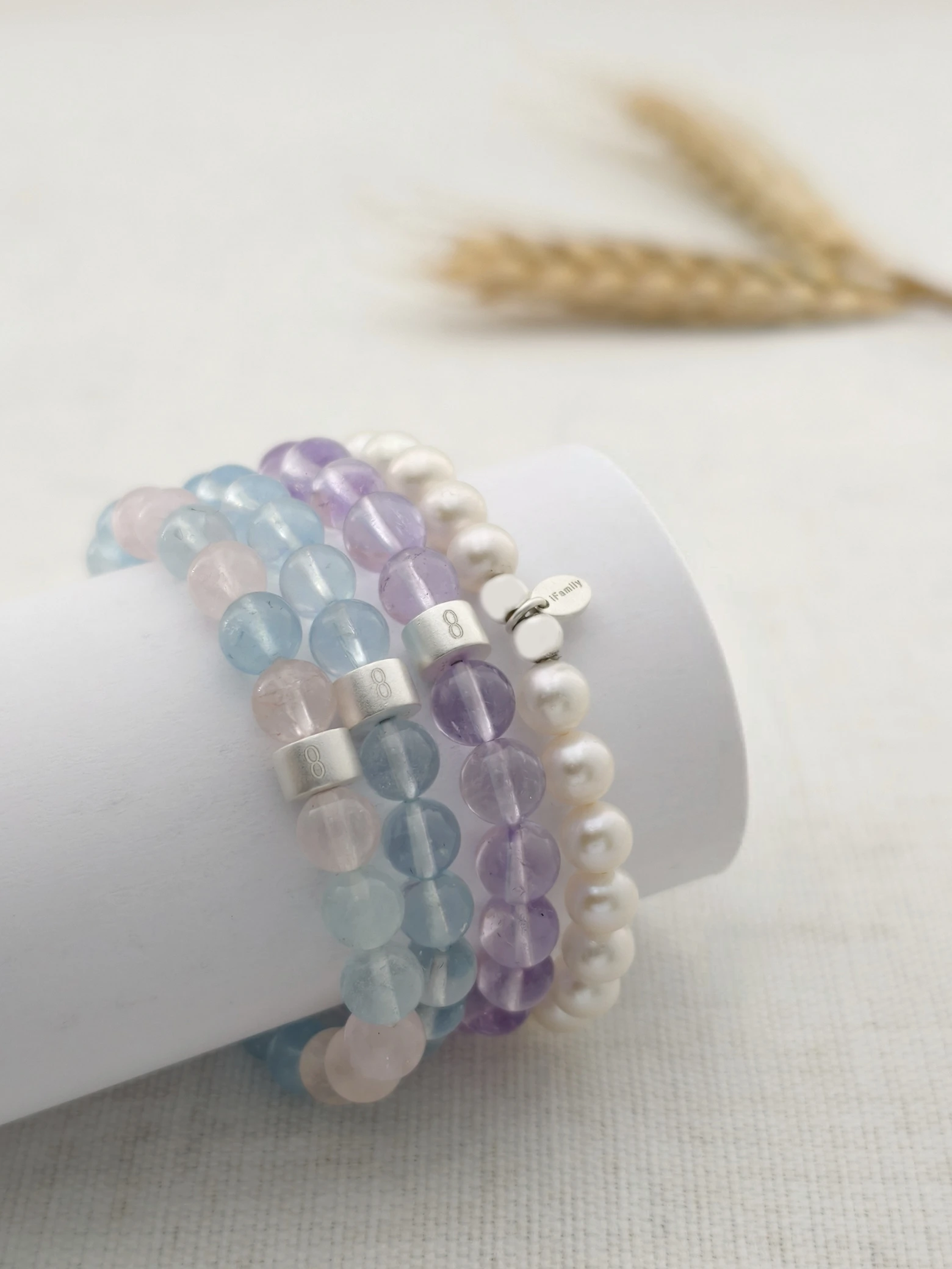 Set de Pulseras Libra Gemas & Plata 925