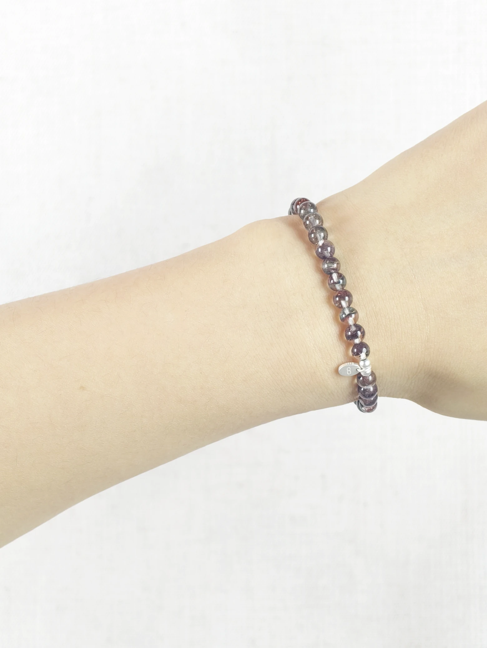 Rot-Phantomquarz Armband aus 925 Sterling Silber