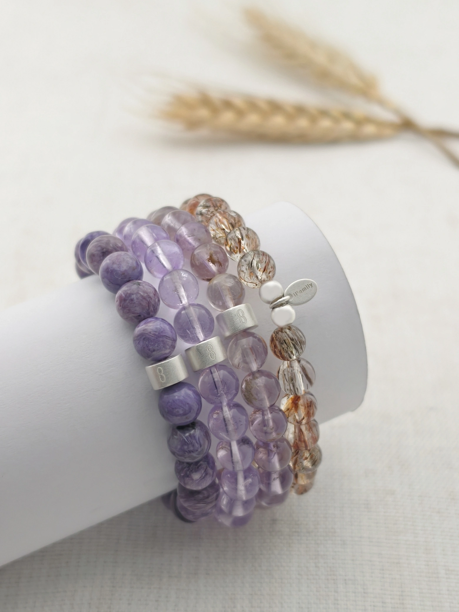 Tiefe Wandlung Edelstein Armband-Set mit 925 Silber