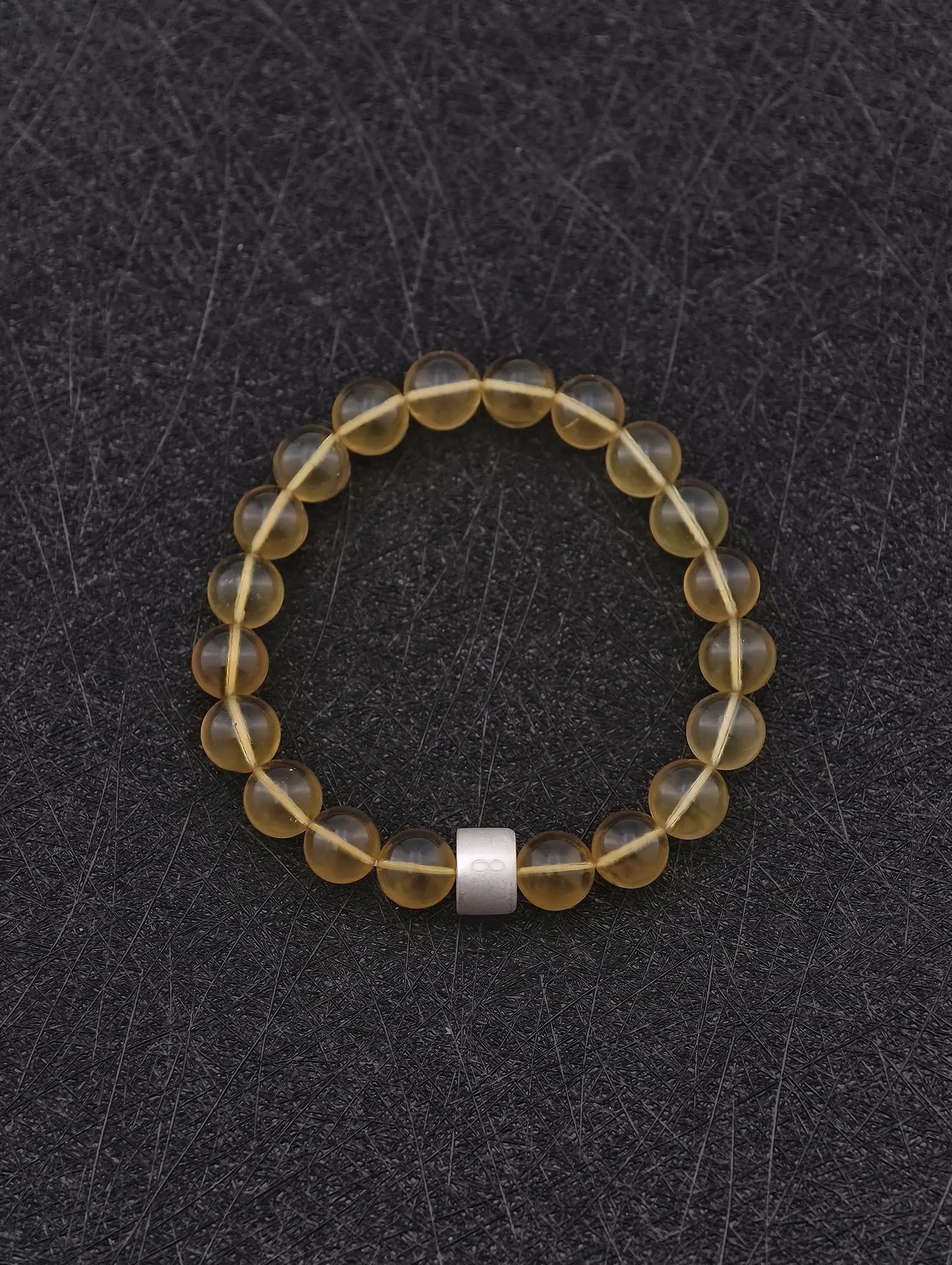 Dominikanischer Blauer Bernstein-Armband mit 925er Silber Röhrchen