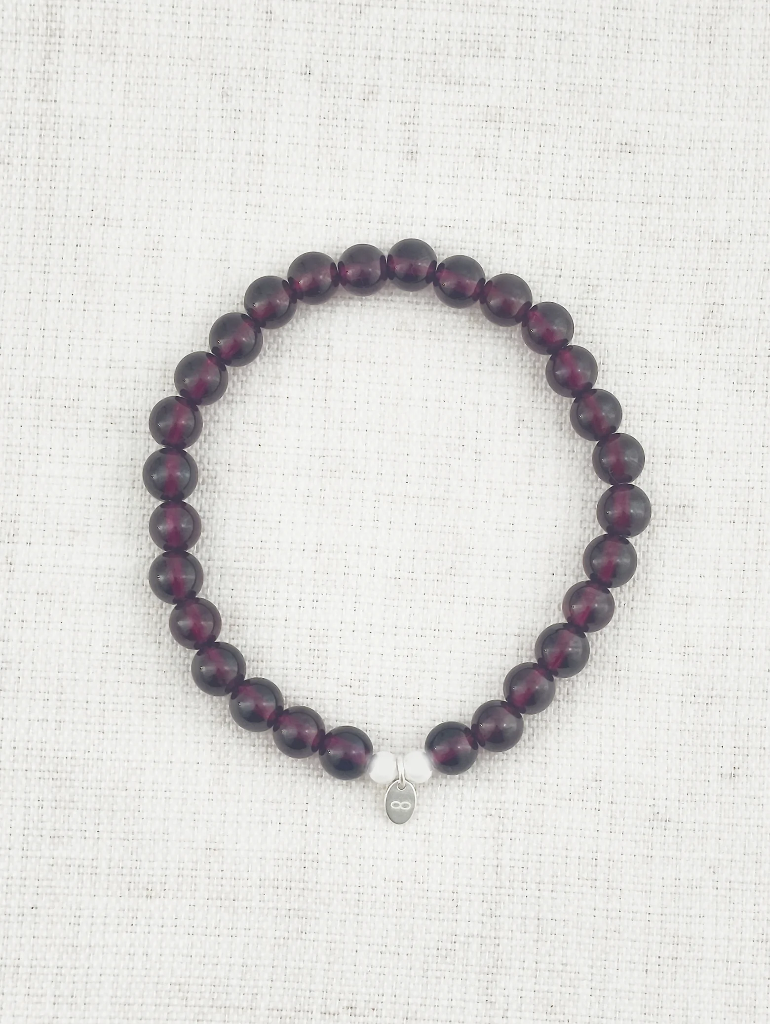 Premium Rhodolith Granat 925er Sterlingsilber Armband