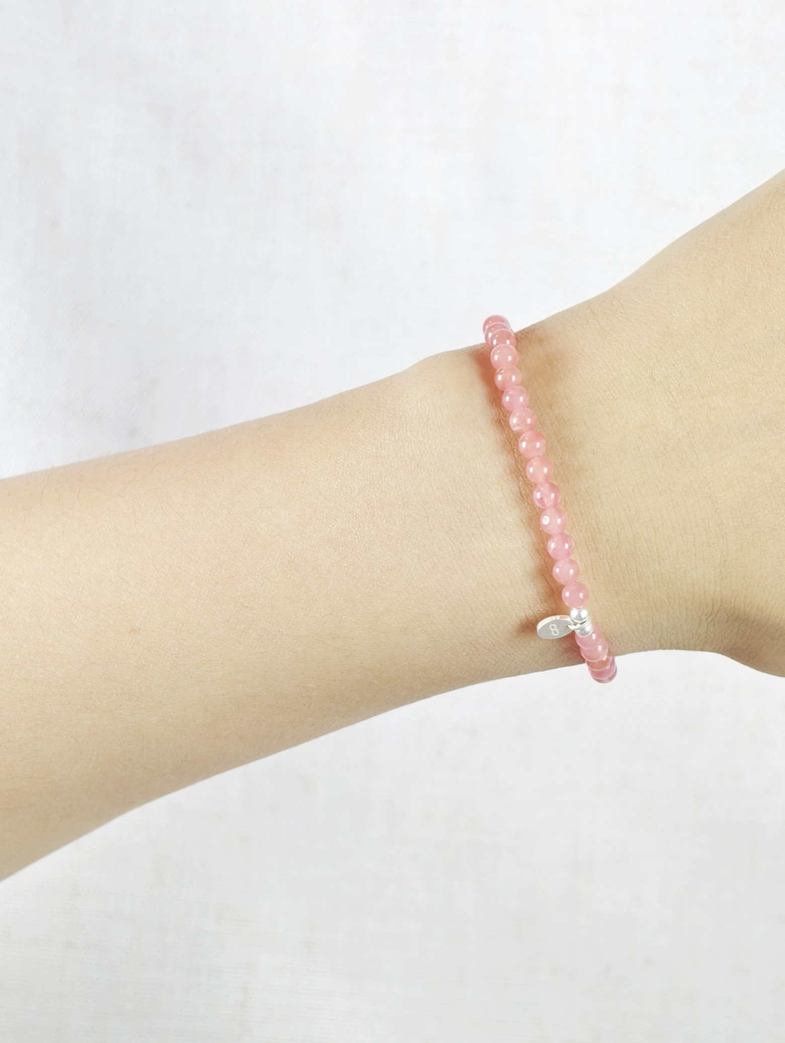 Banded Rhodochrosite 925 Sterling Silver Energy Bracelet