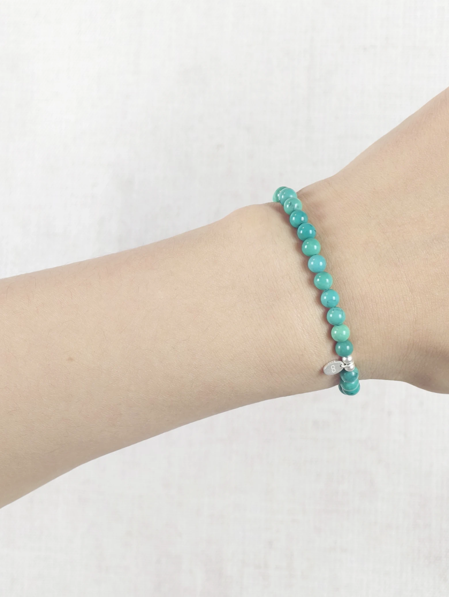 Premium Blautürkis 925er Sterlingsilber Armband