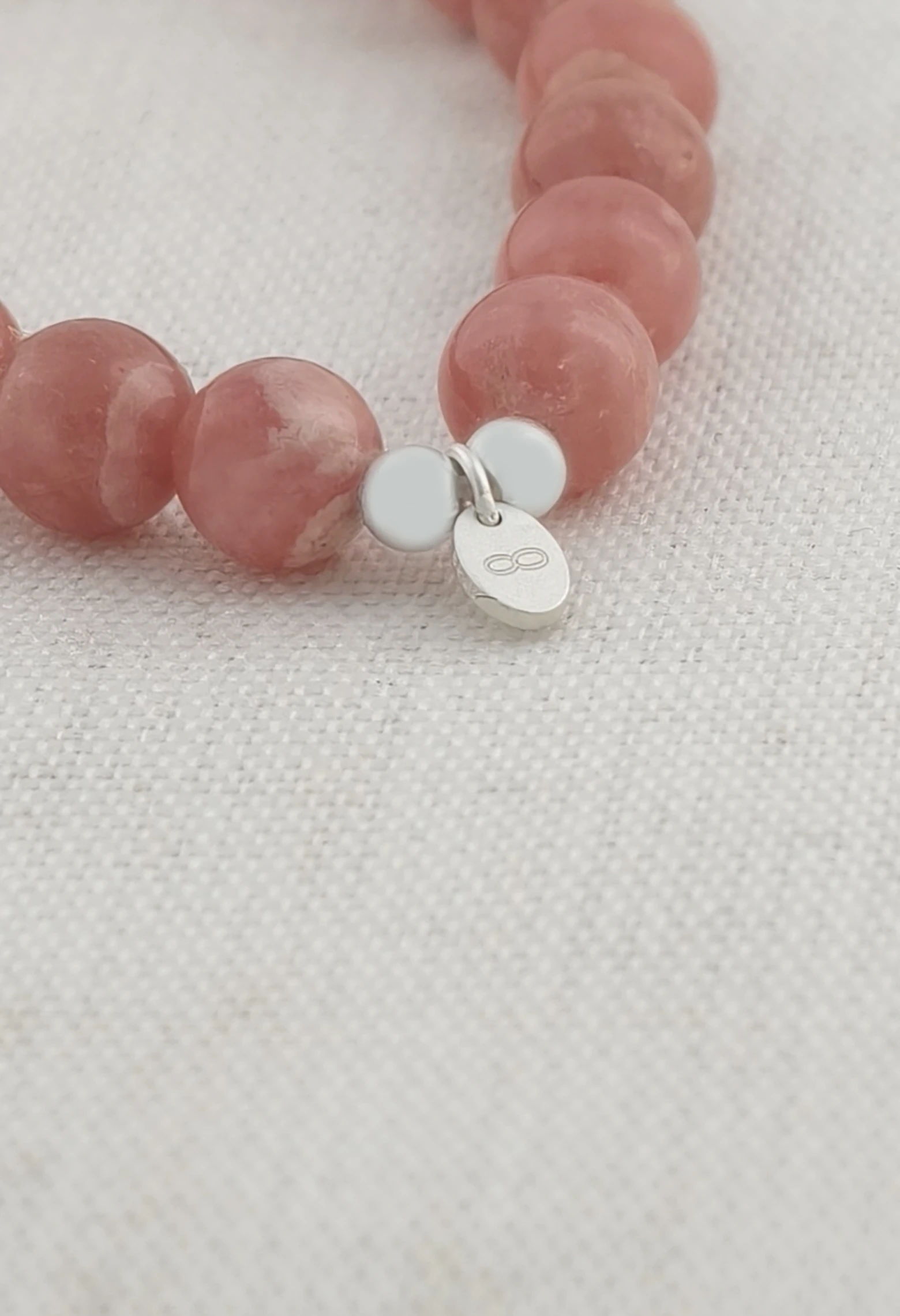 Banded Rhodochrosite 925 Sterling Silver Energy Bracelet