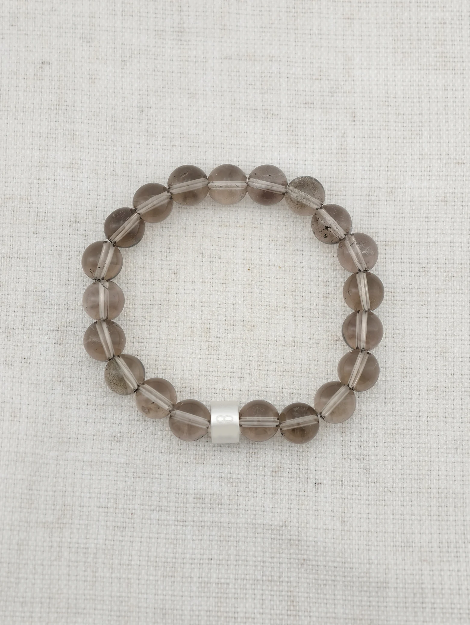 Rauchquarz-Armband mit 925er Silber Röhrchen
