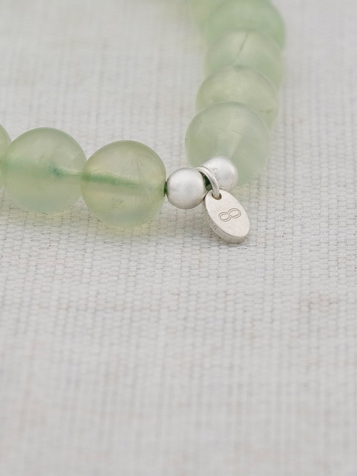 Bracelet en Préhnite et Argent Sterling 925