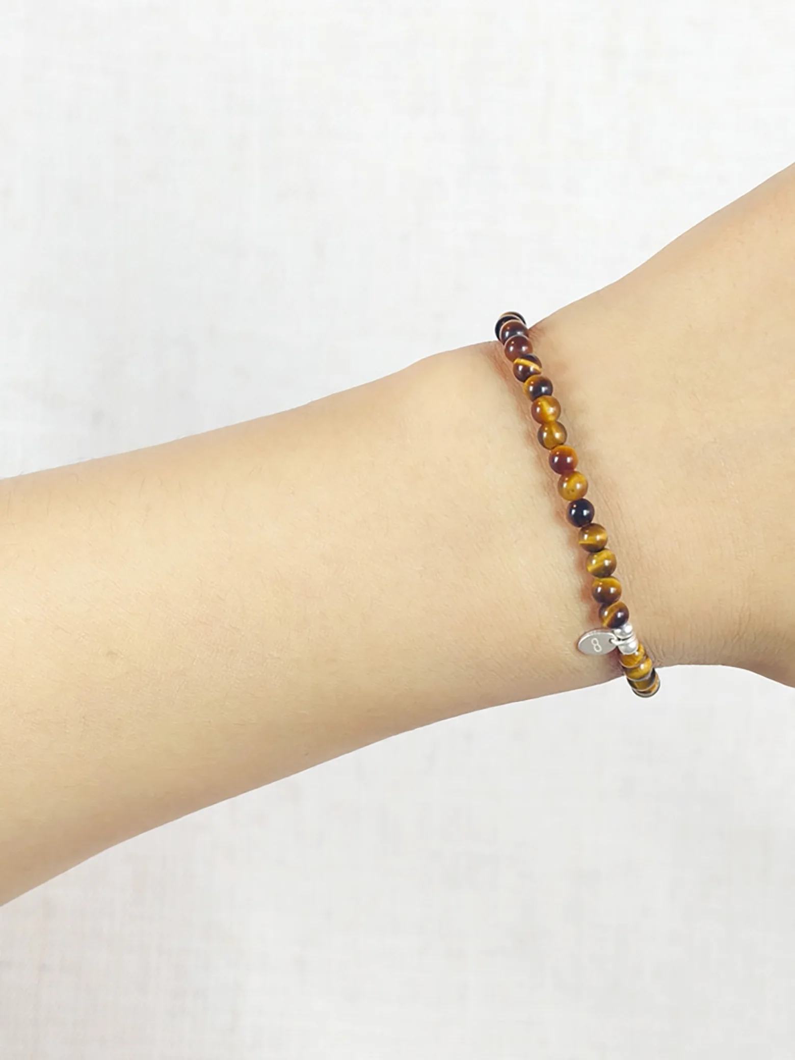 Gold-Tigerauge 925er Sterlingsilber Armband