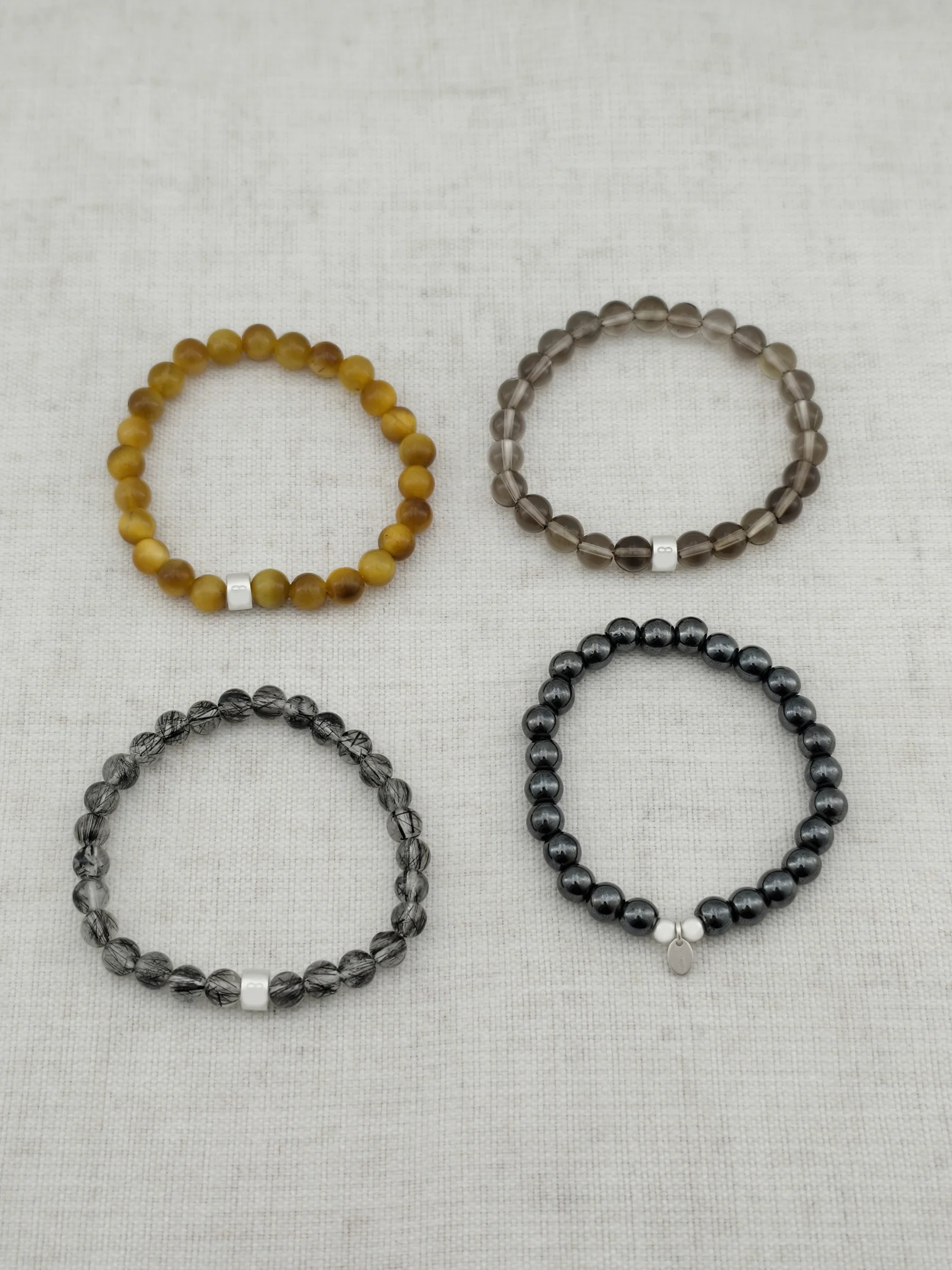 Steinbock Edelstein 925 Silber Armband-Set