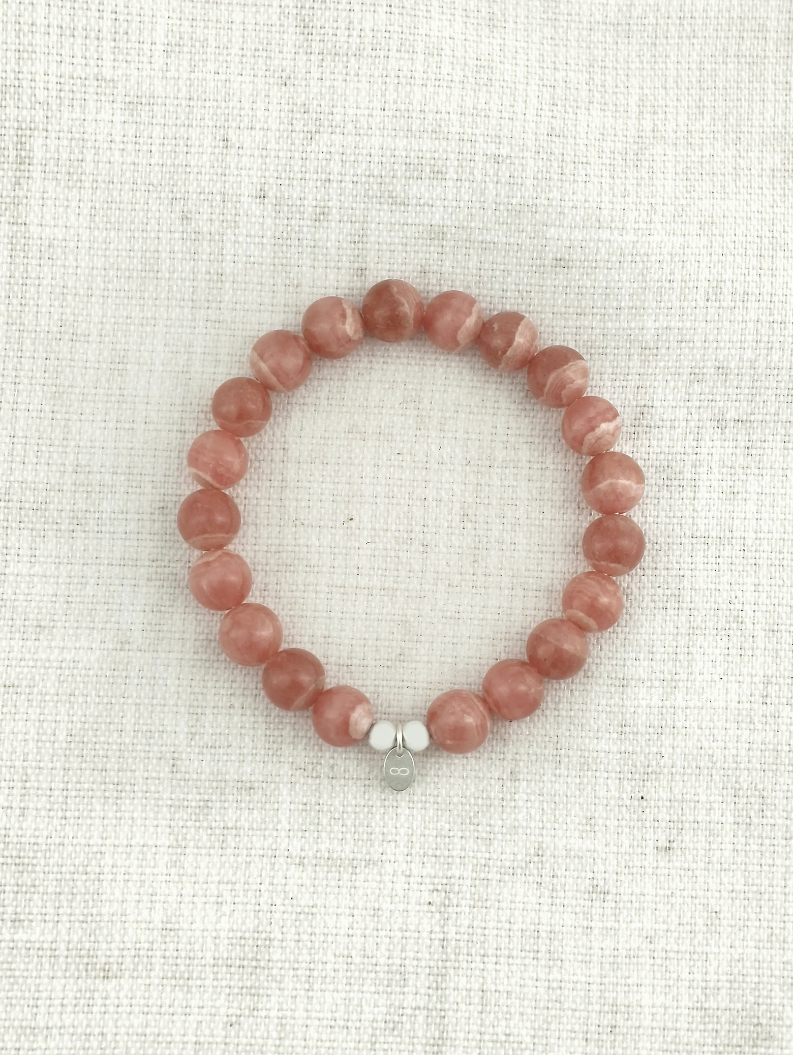 Banded Rhodochrosite 925 Sterling Silver Energy Bracelet