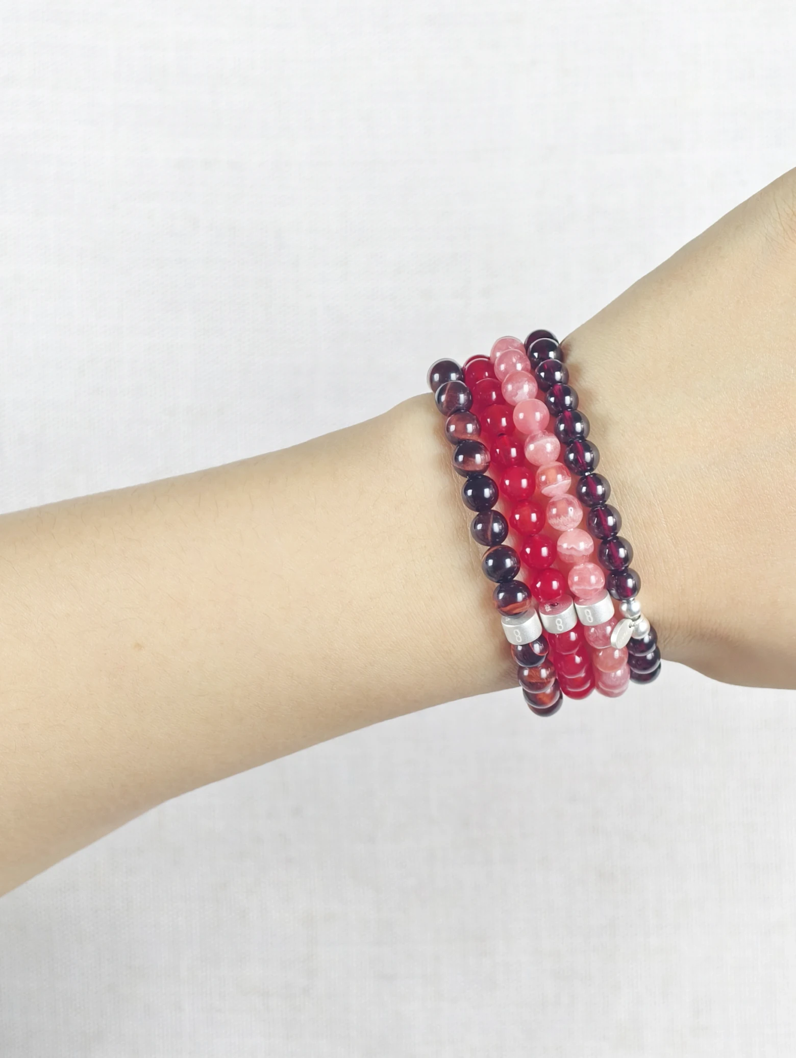 Vitale Energie Edelstein Armband-Set mit 925 Silber