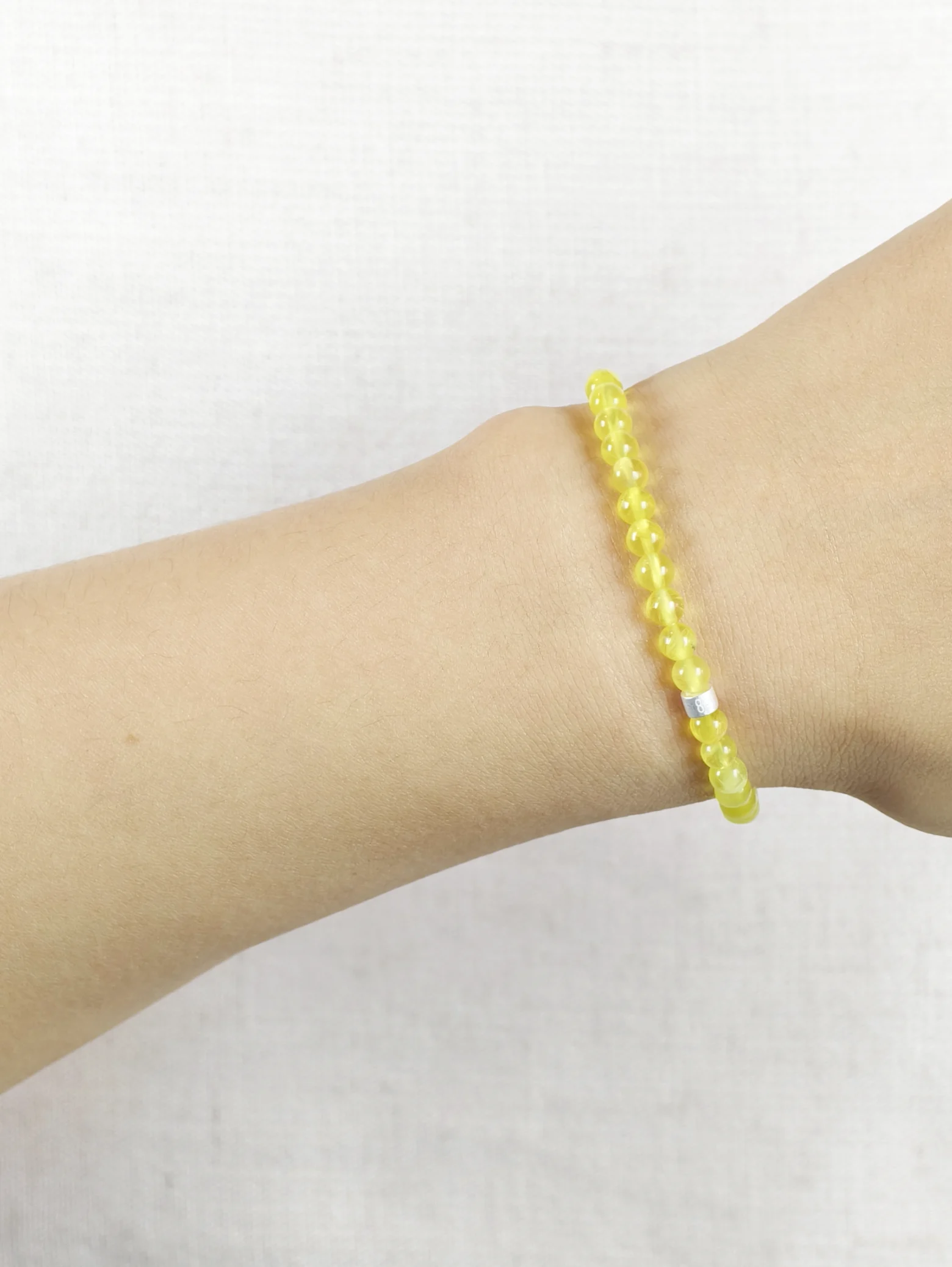 Gold-Prähenit-Armband mit 925er Silber Röhrchen