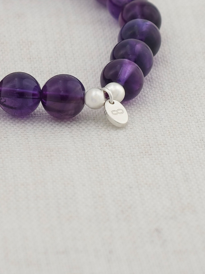 Uruguayan Amethyst 925 Sterling Silver Energy Bracelet